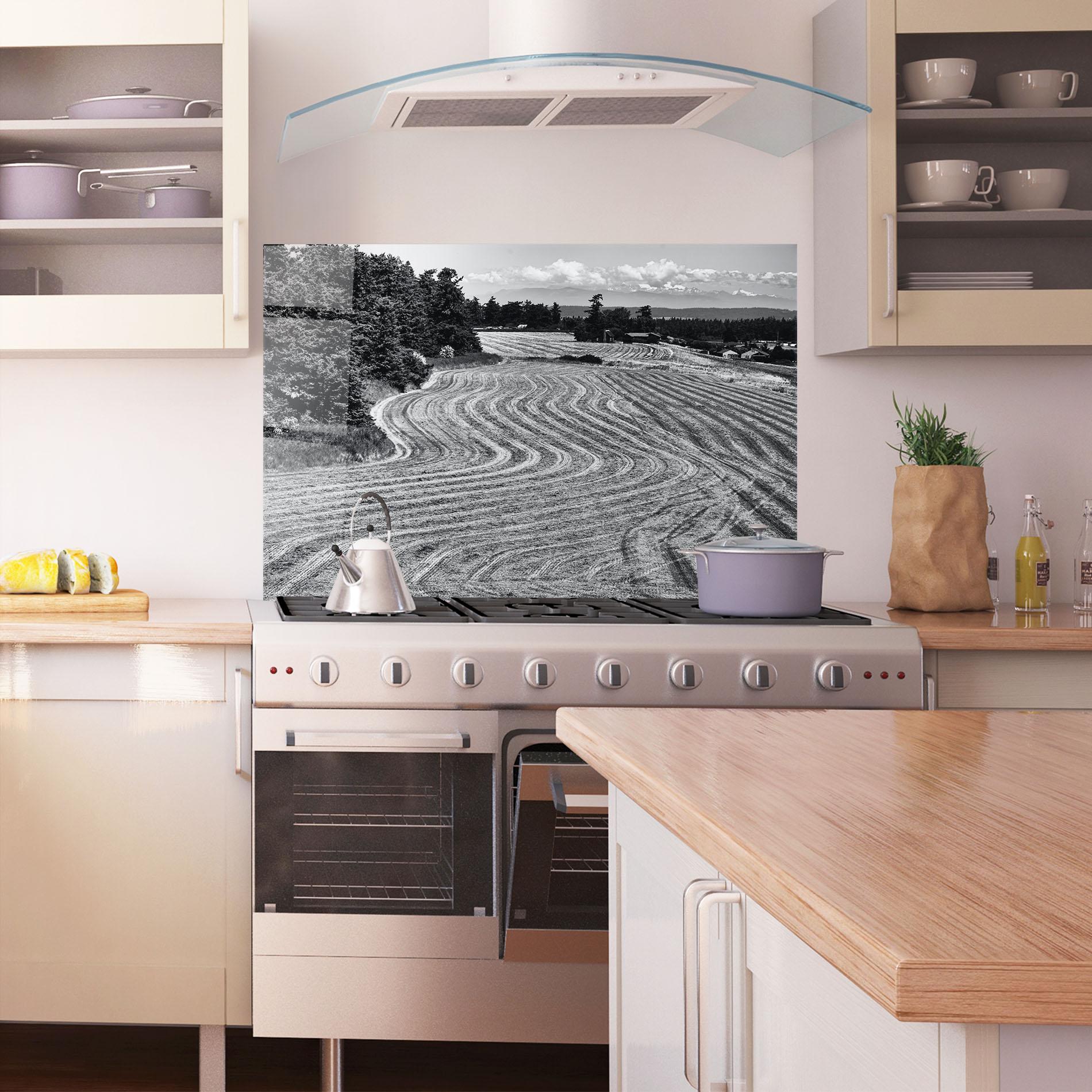 Konyhai üveg hátfal Grey Land mockup 1