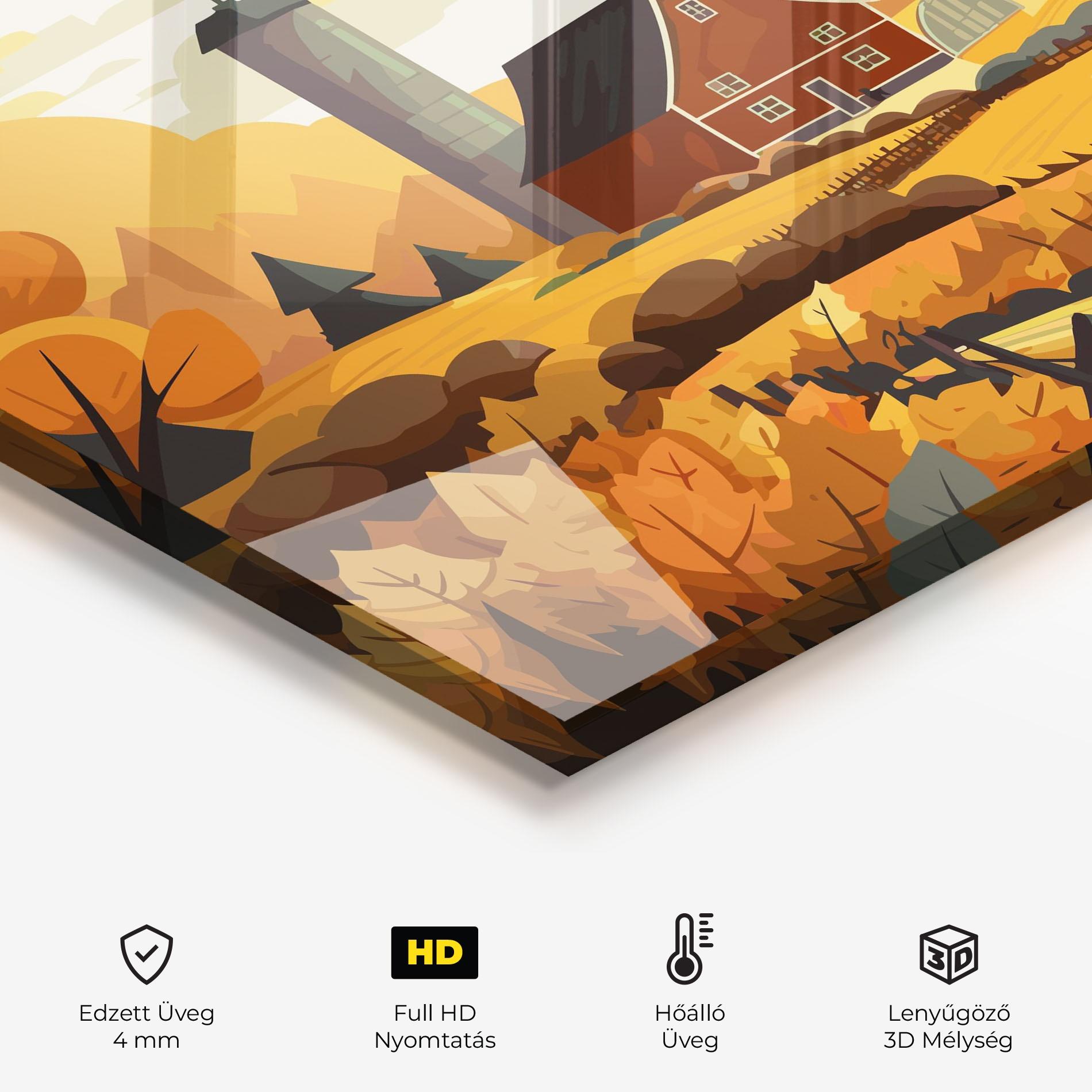 Konyhai üveg hátfal Countryside House mockup 2