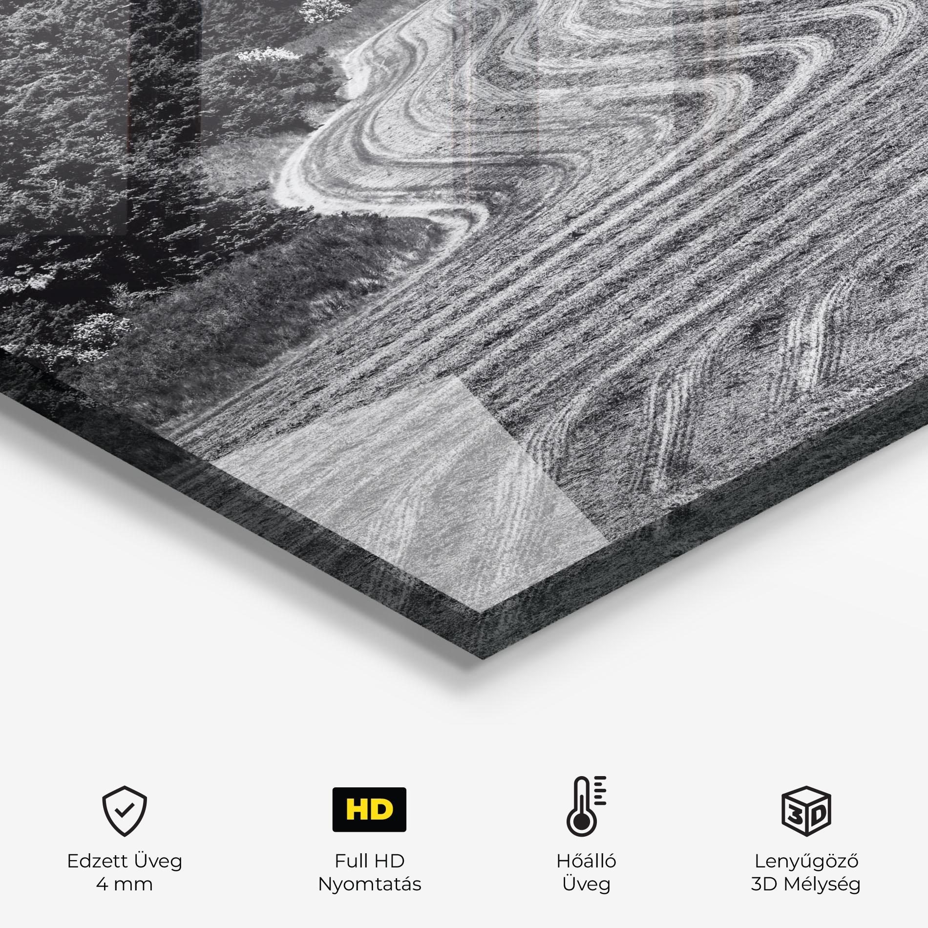 Konyhai üveg hátfal Grey Land mockup 2