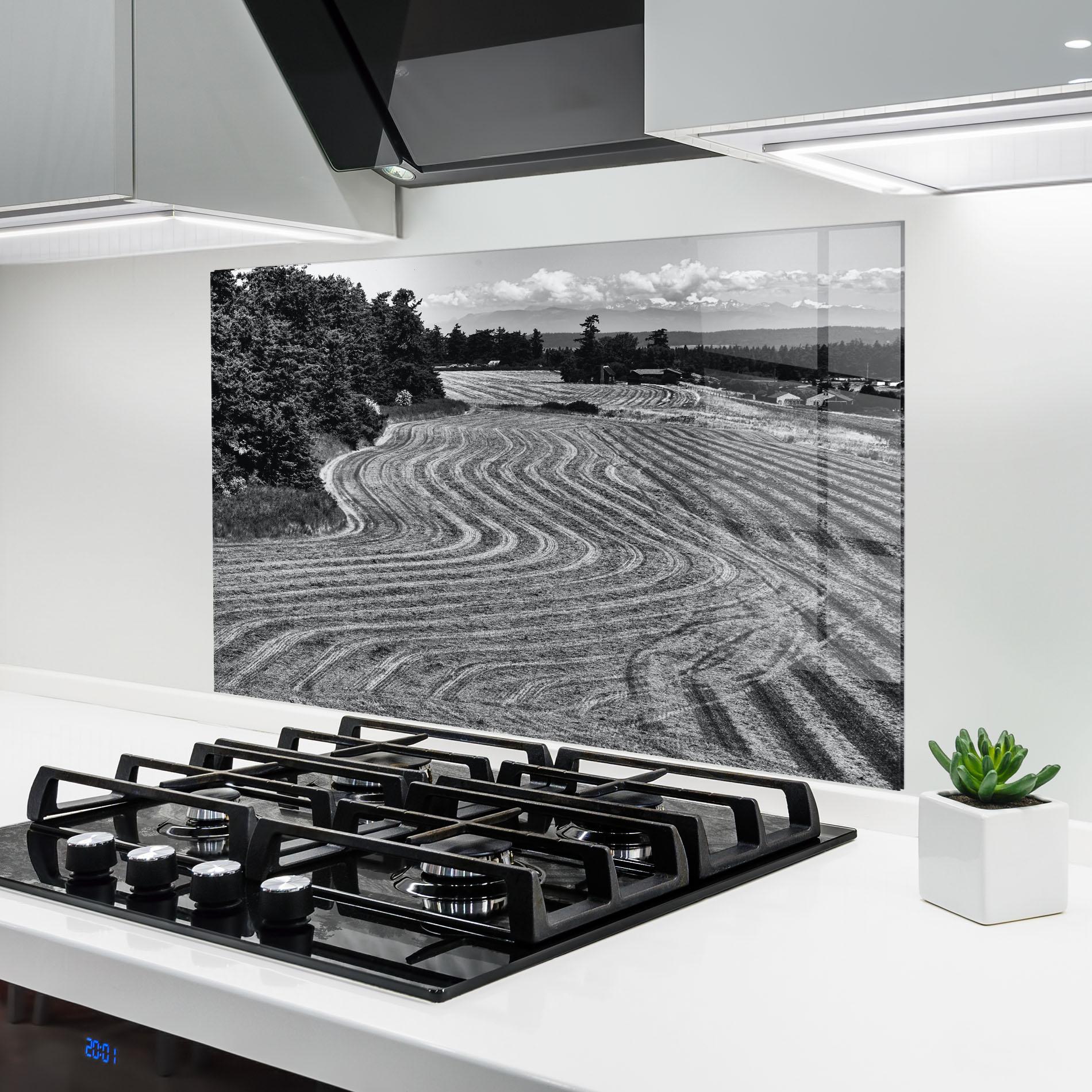 Konyhai üveg hátfal Grey Land mockup 6