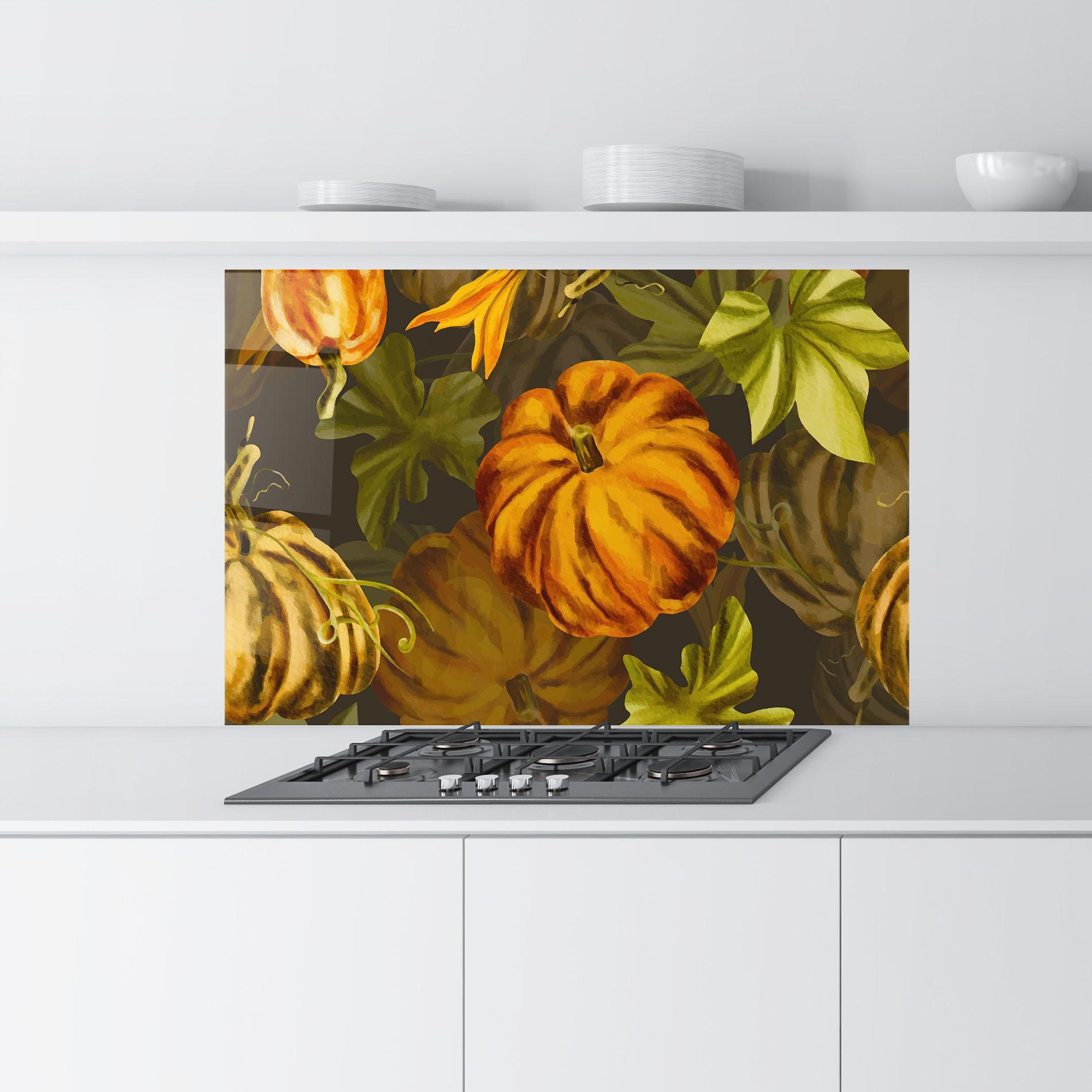 Konyhai üveg hátfal Autumn Pattern mockup 9