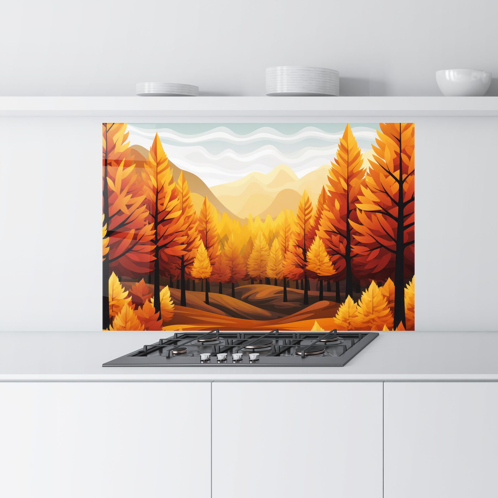 Autumn Trees Orange mockup 9