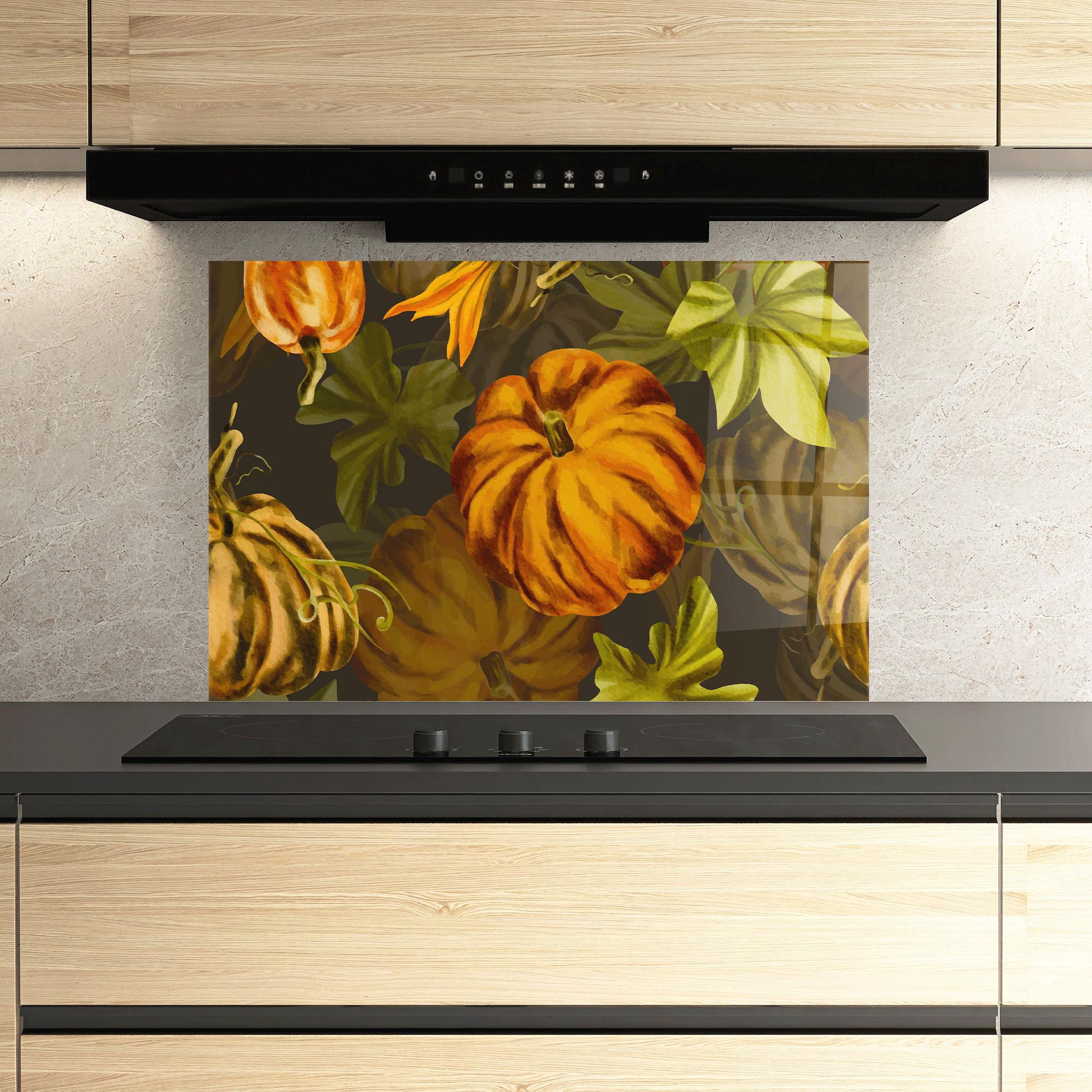 Konyhai üveg hátfal Autumn Pattern mockup 3