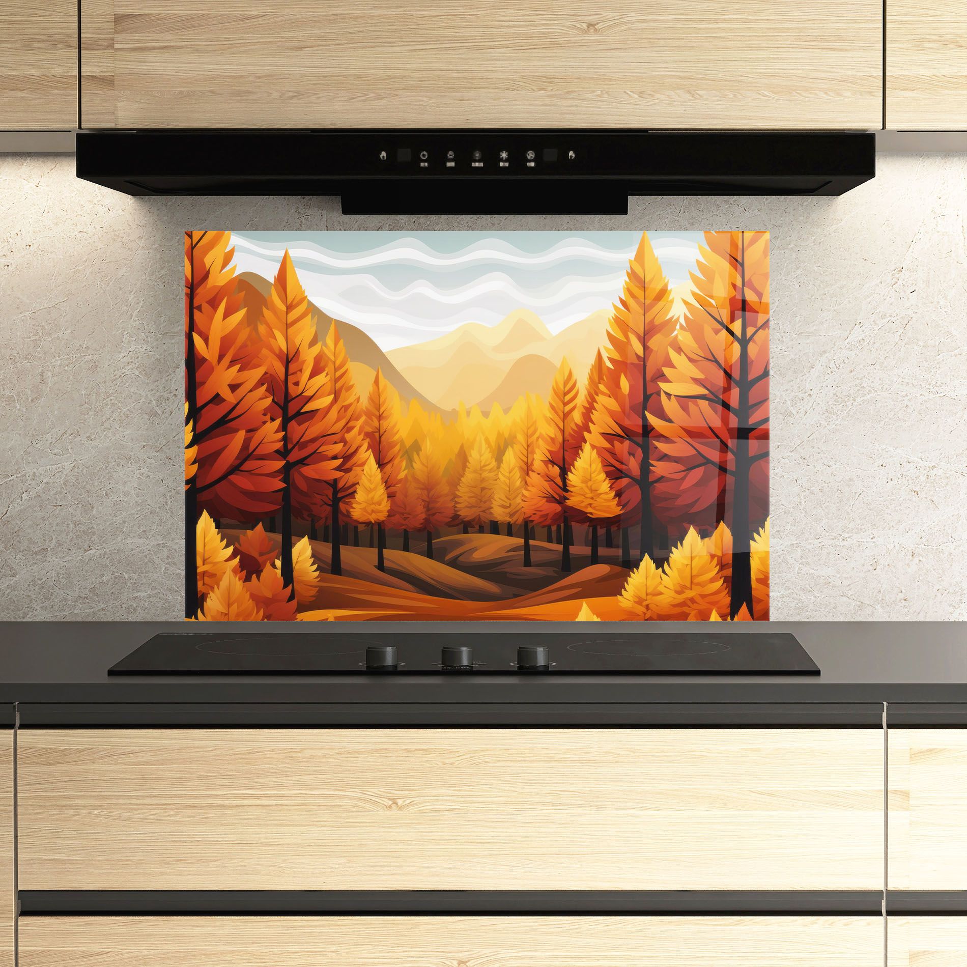 Autumn Trees Orange mockup 3