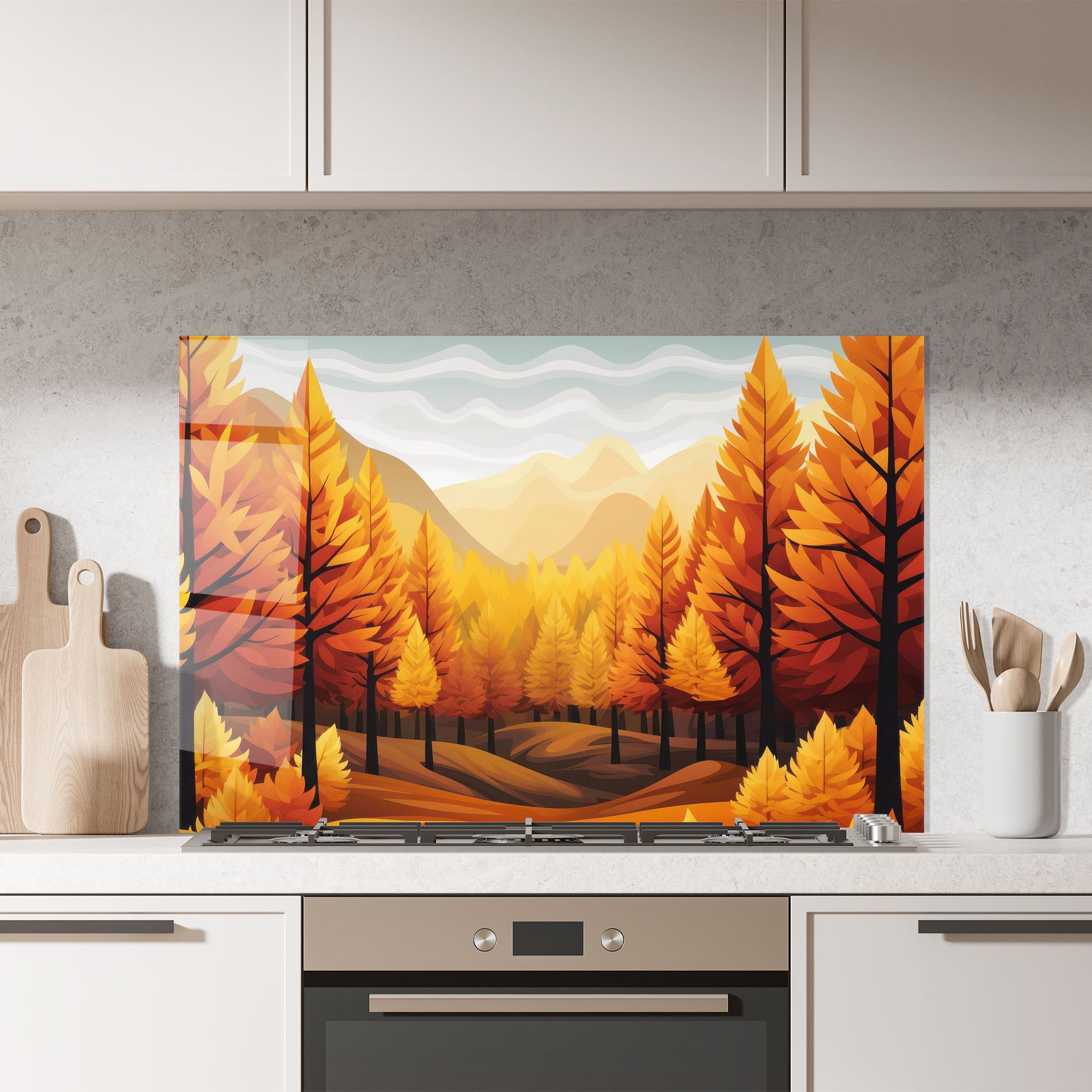 Autumn Trees Orange mockup 7