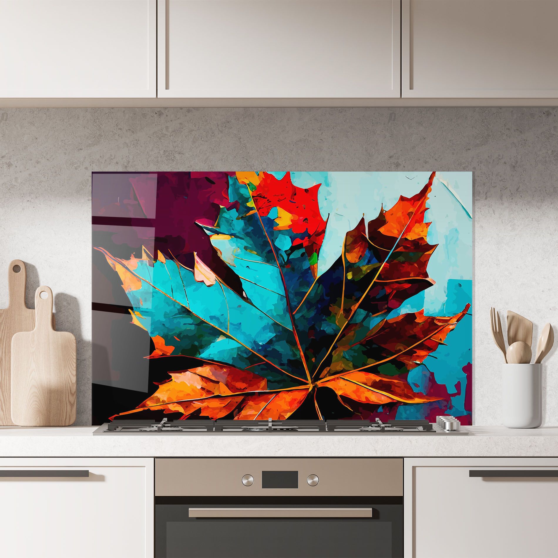 Blue Orange Leaf mockup 7