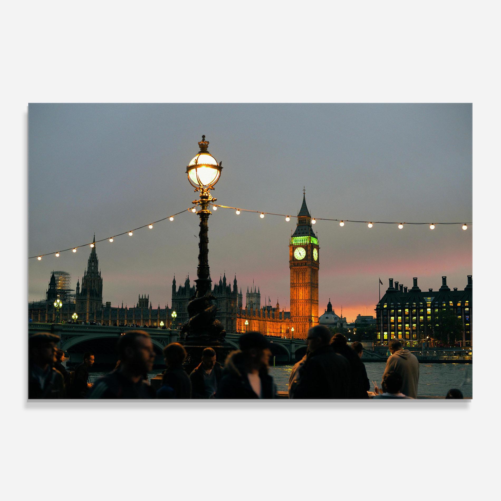 Konyhai üveg hátfal Clock Lights mockup 0