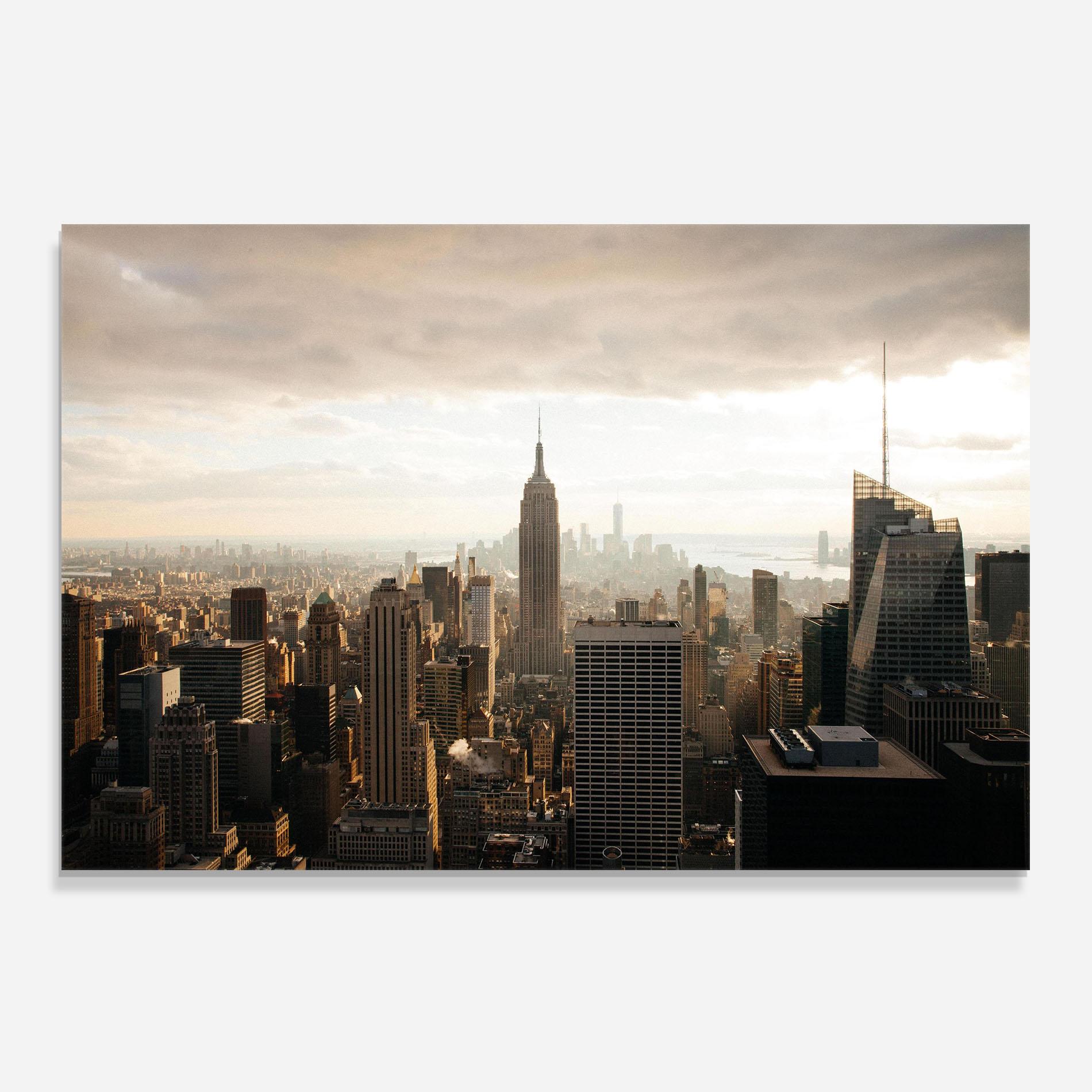 Konyhai üveg hátfal Grey Cloud Buildings mockup 0