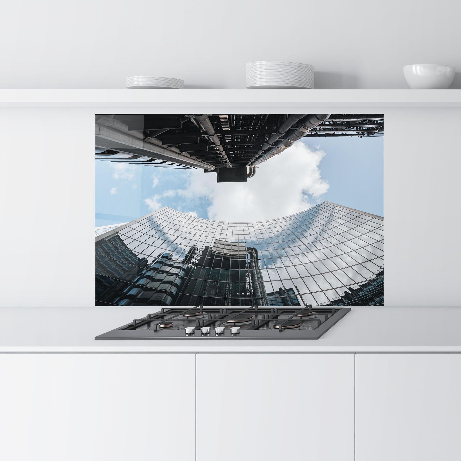 Konyhai üveg hátfal Cloud Big Building mockup 9