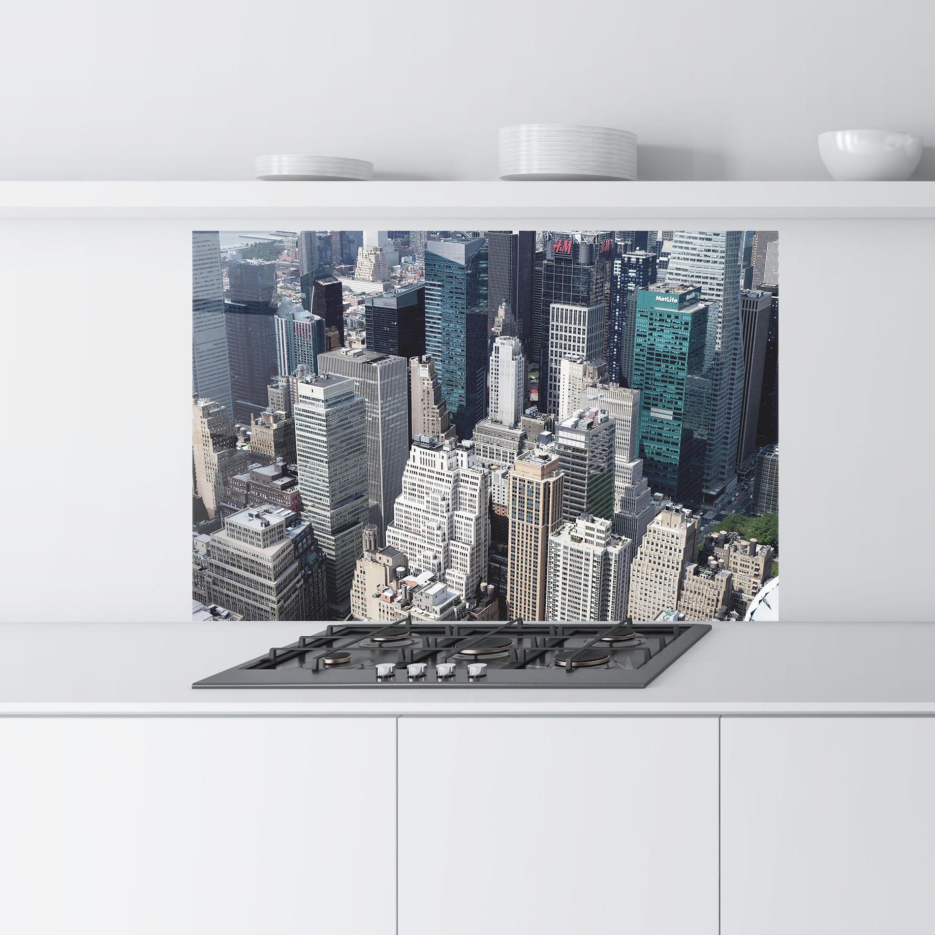 Konyhai üveg hátfal High Tower Buildings mockup 9