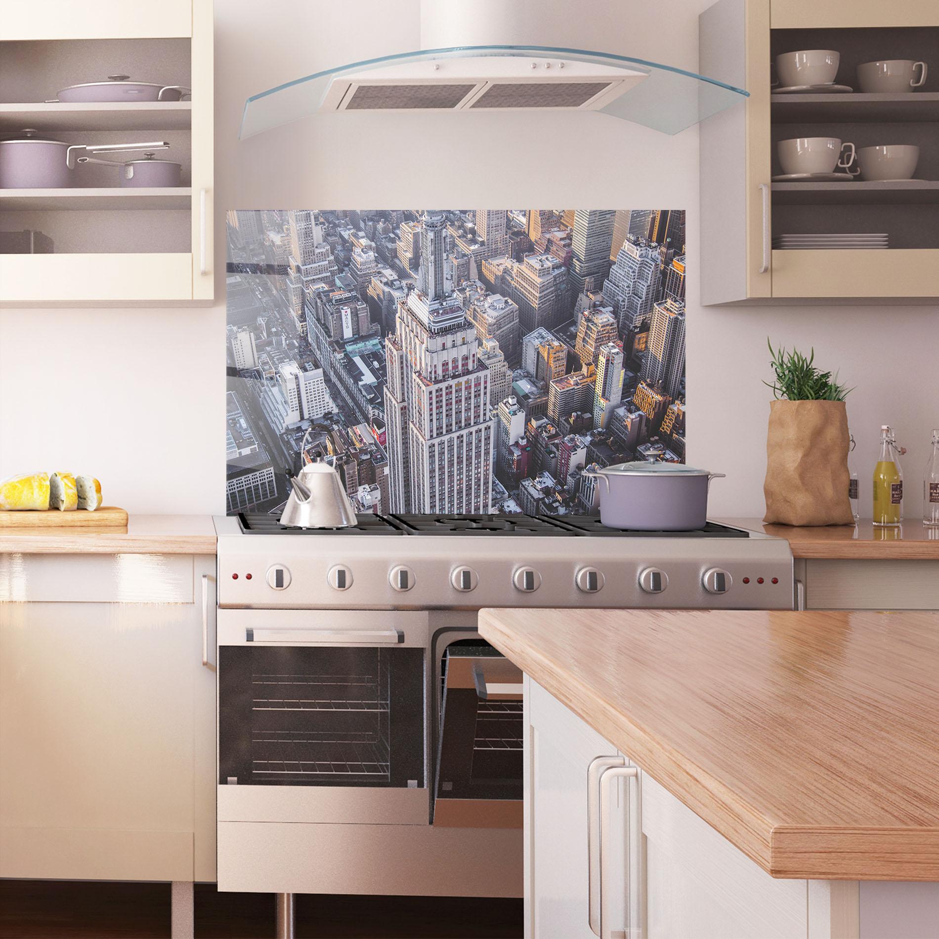 Konyhai üveg hátfal Big Grey Tower mockup 1