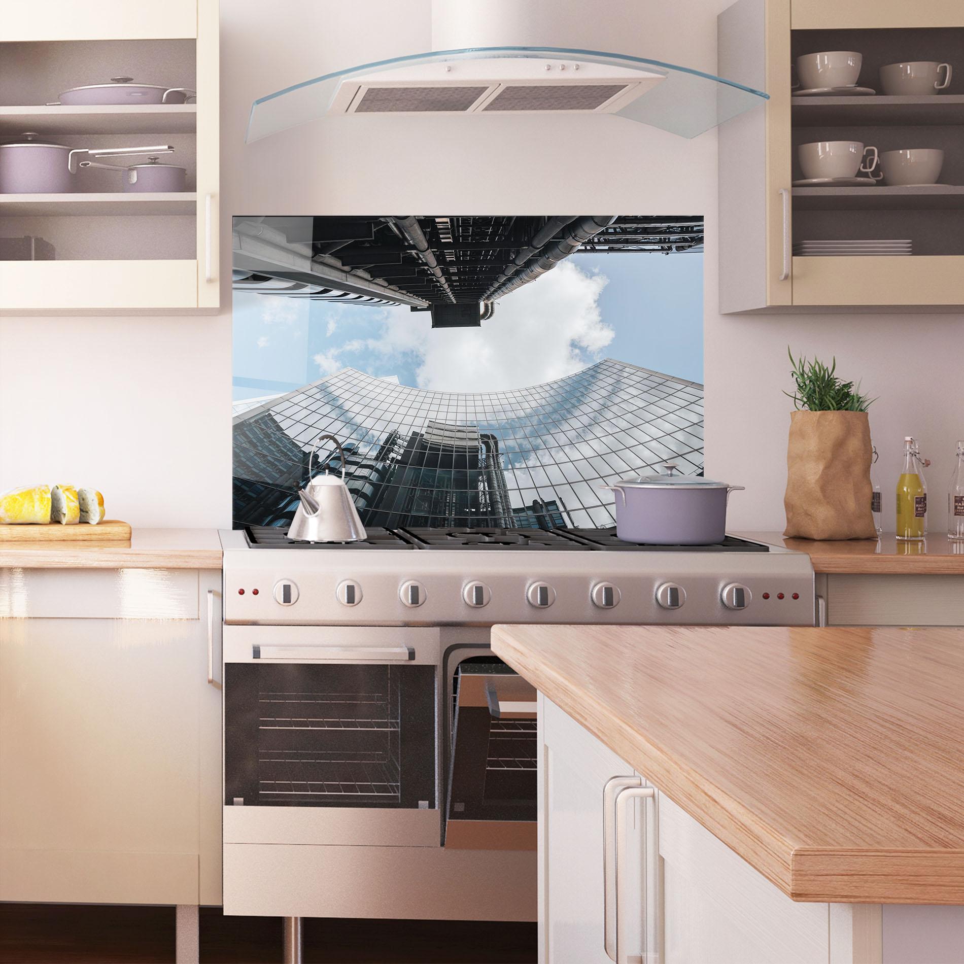 Konyhai üveg hátfal Cloud Big Building mockup 1