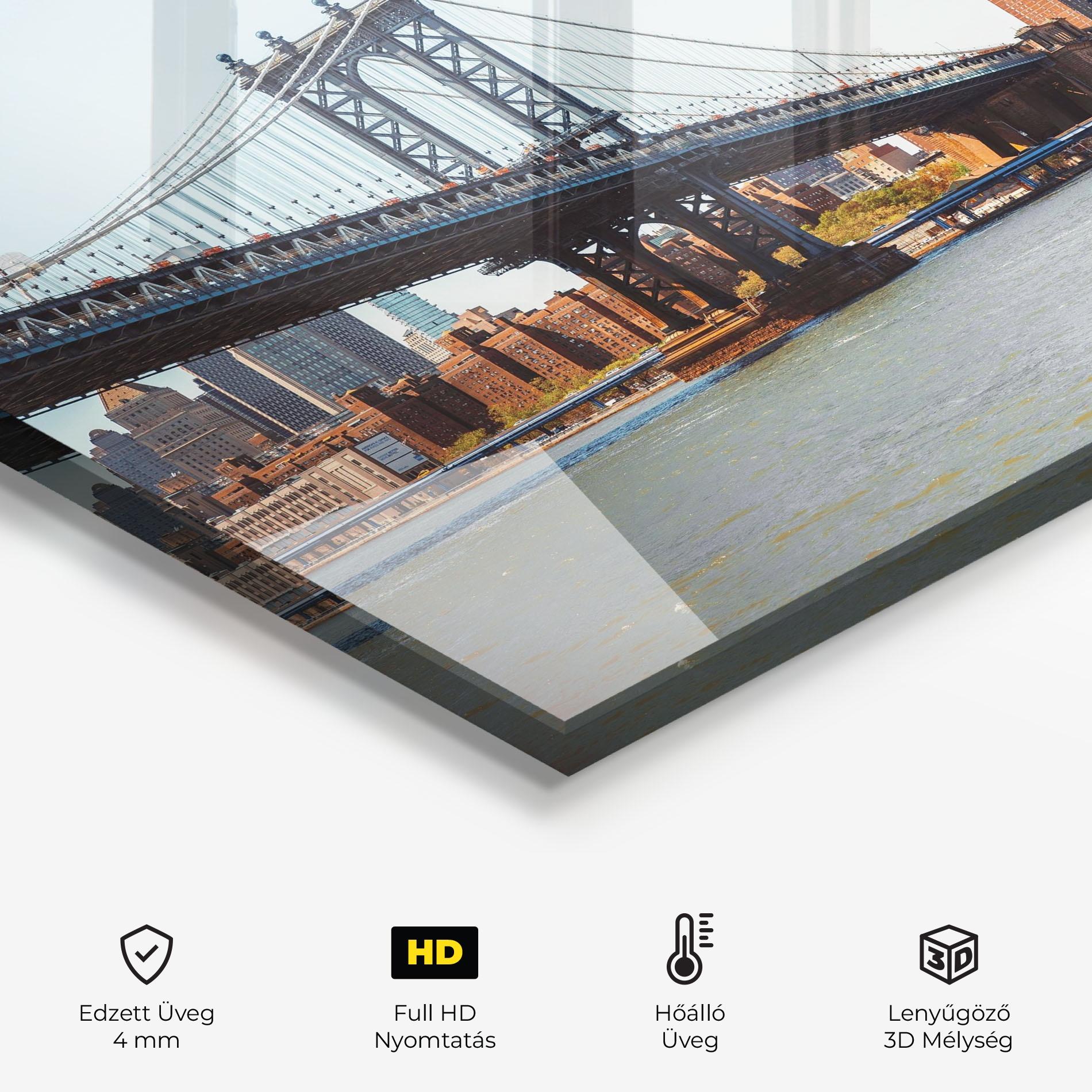 Konyhai üveg hátfal Big City Bridge mockup 2