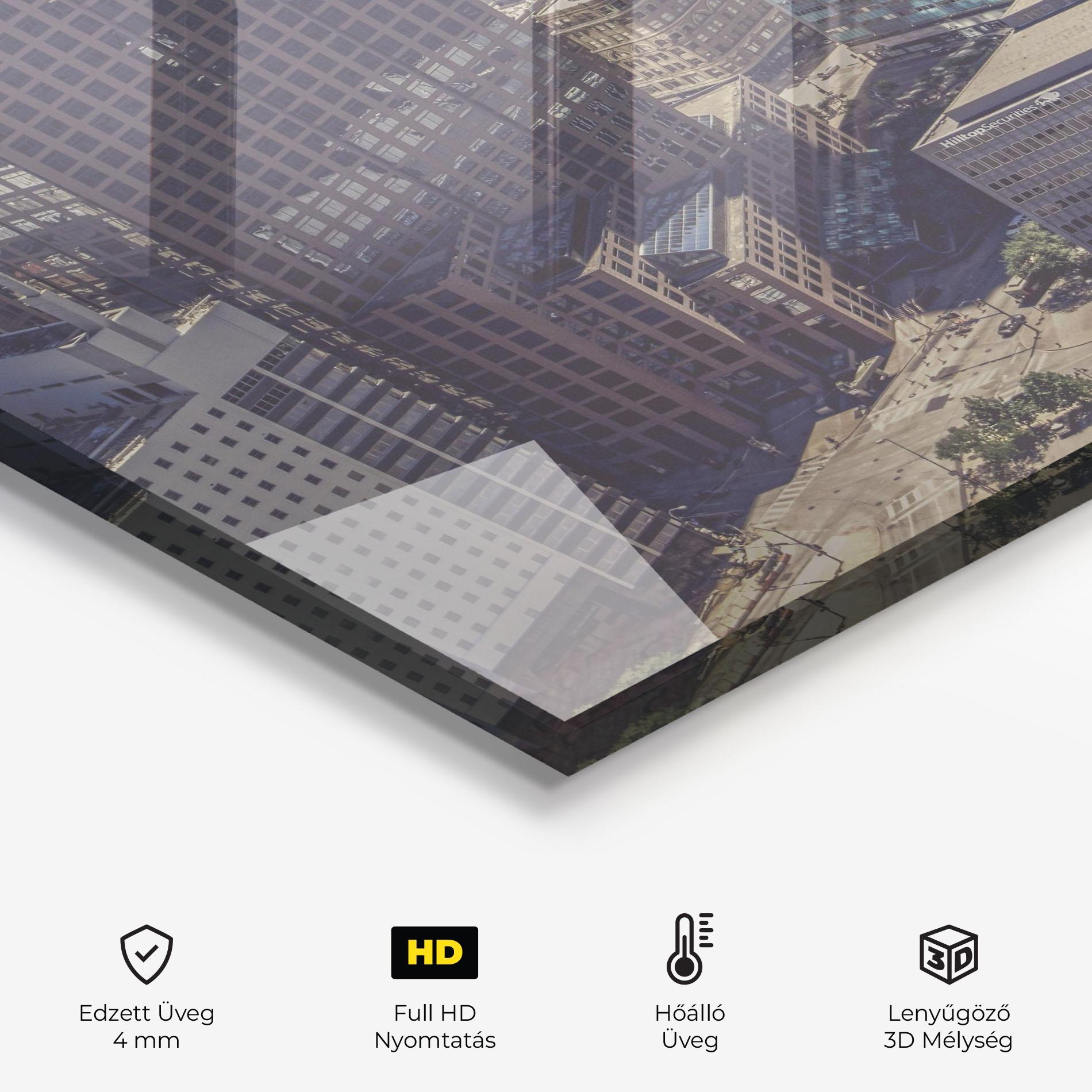 Konyhai üveg hátfal Cream Light Building mockup 2