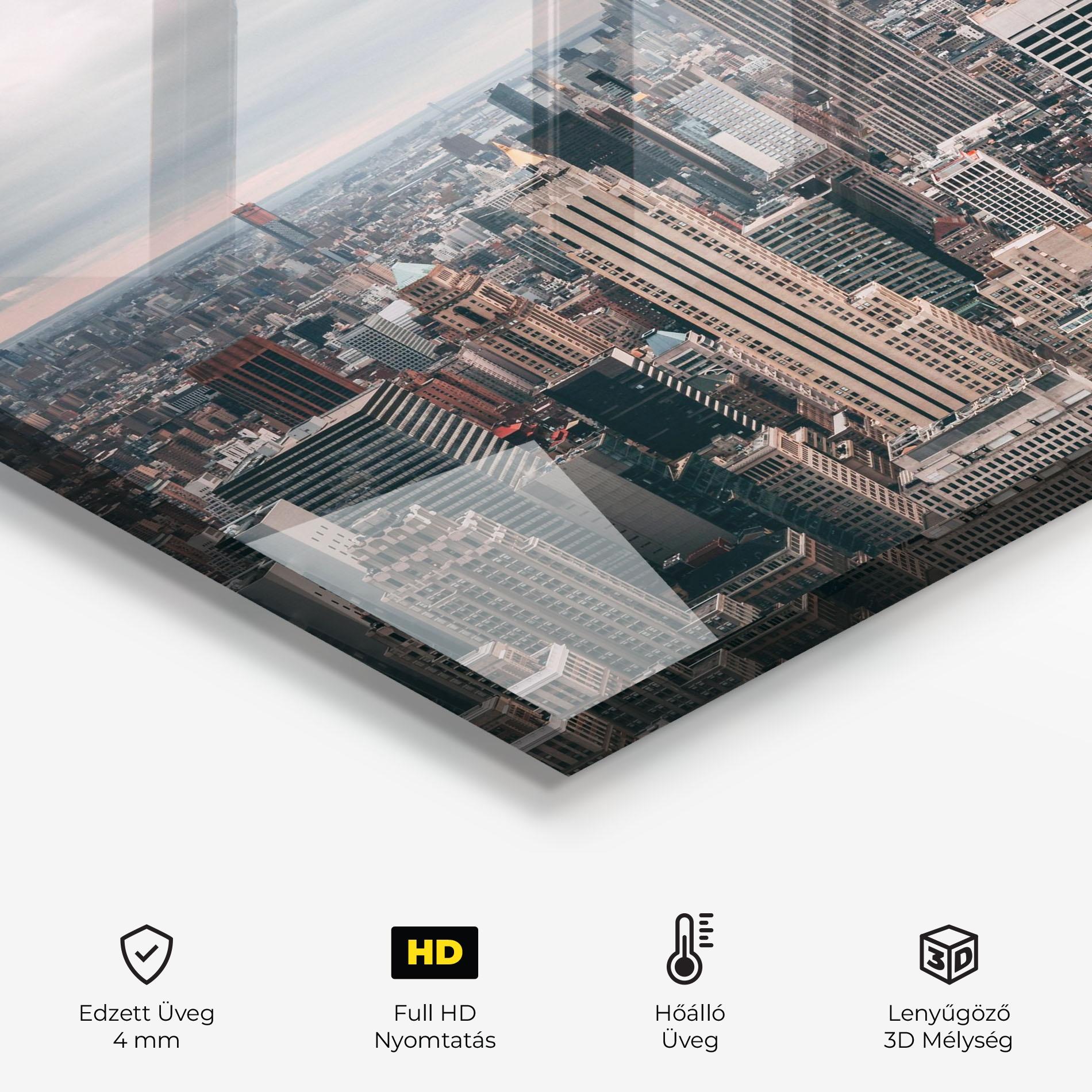 Konyhai üveg hátfal High View Building mockup 2