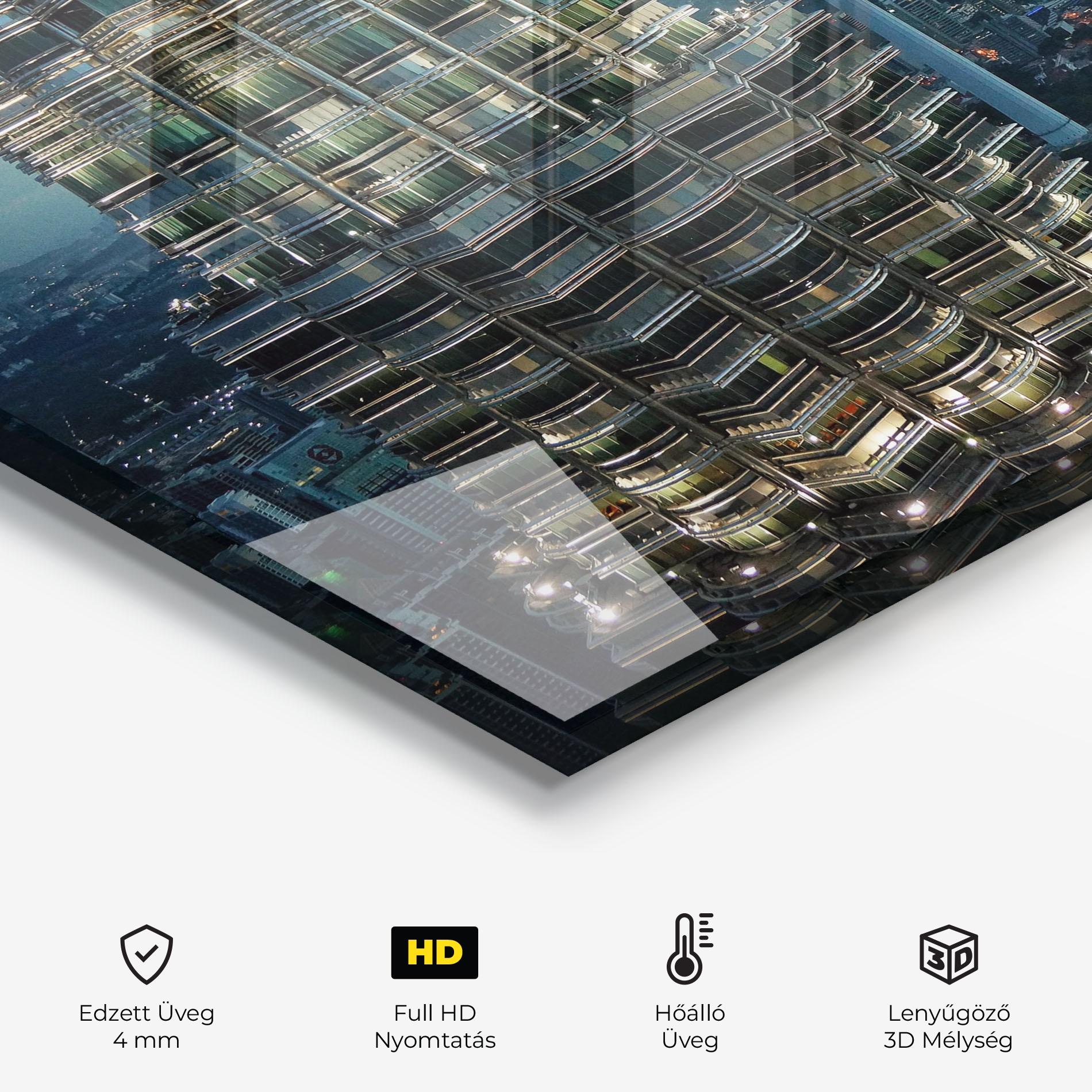 Konyhai üveg hátfal Hight Tower View mockup 2