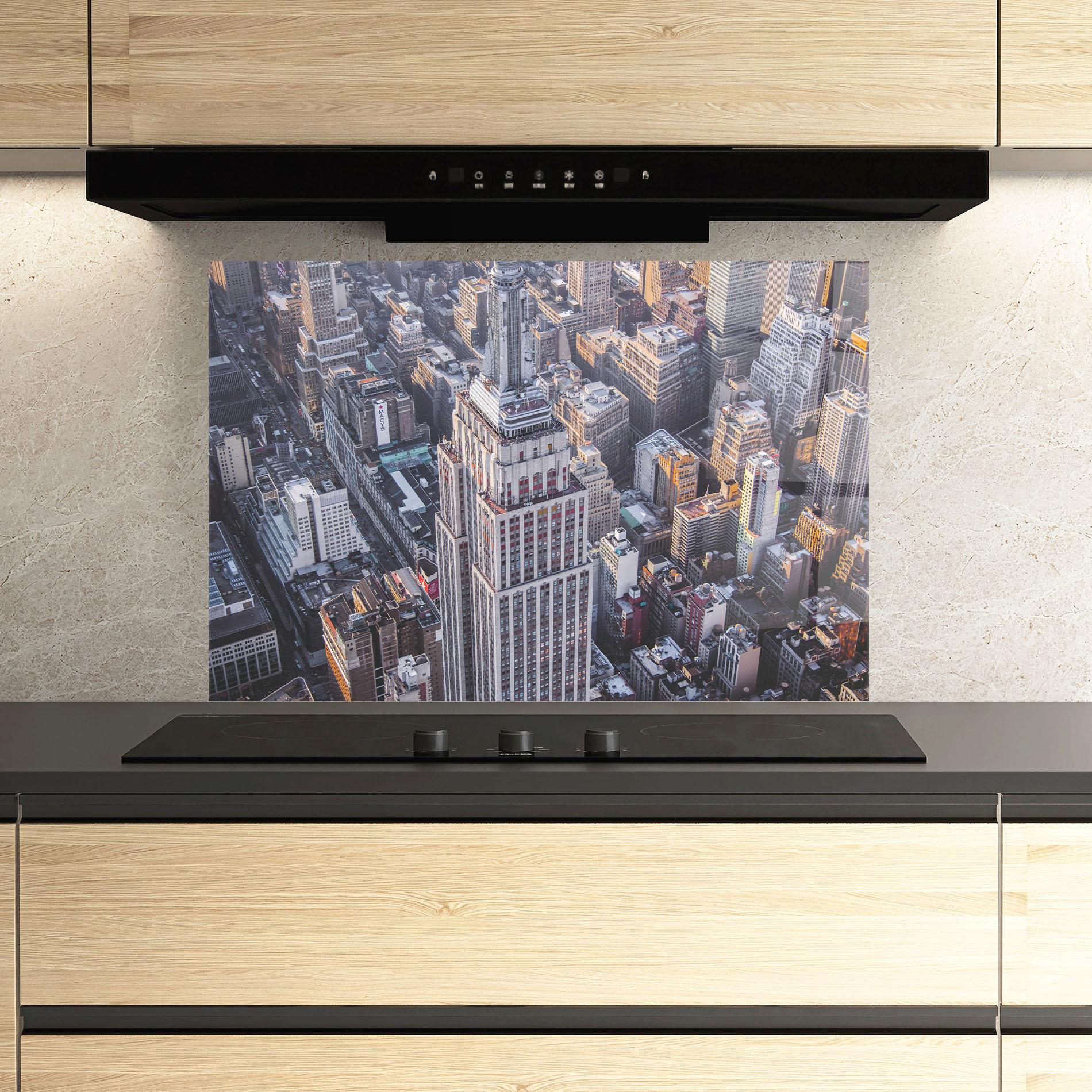 Konyhai üveg hátfal Big Grey Tower mockup 3