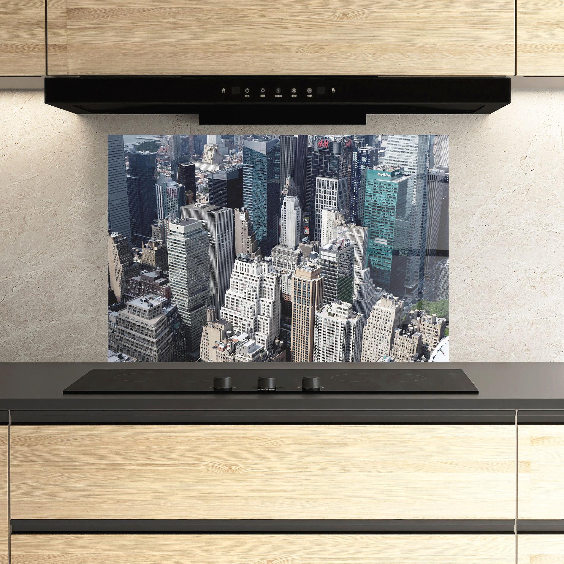 Konyhai üveg hátfal High Tower Buildings mockup 3