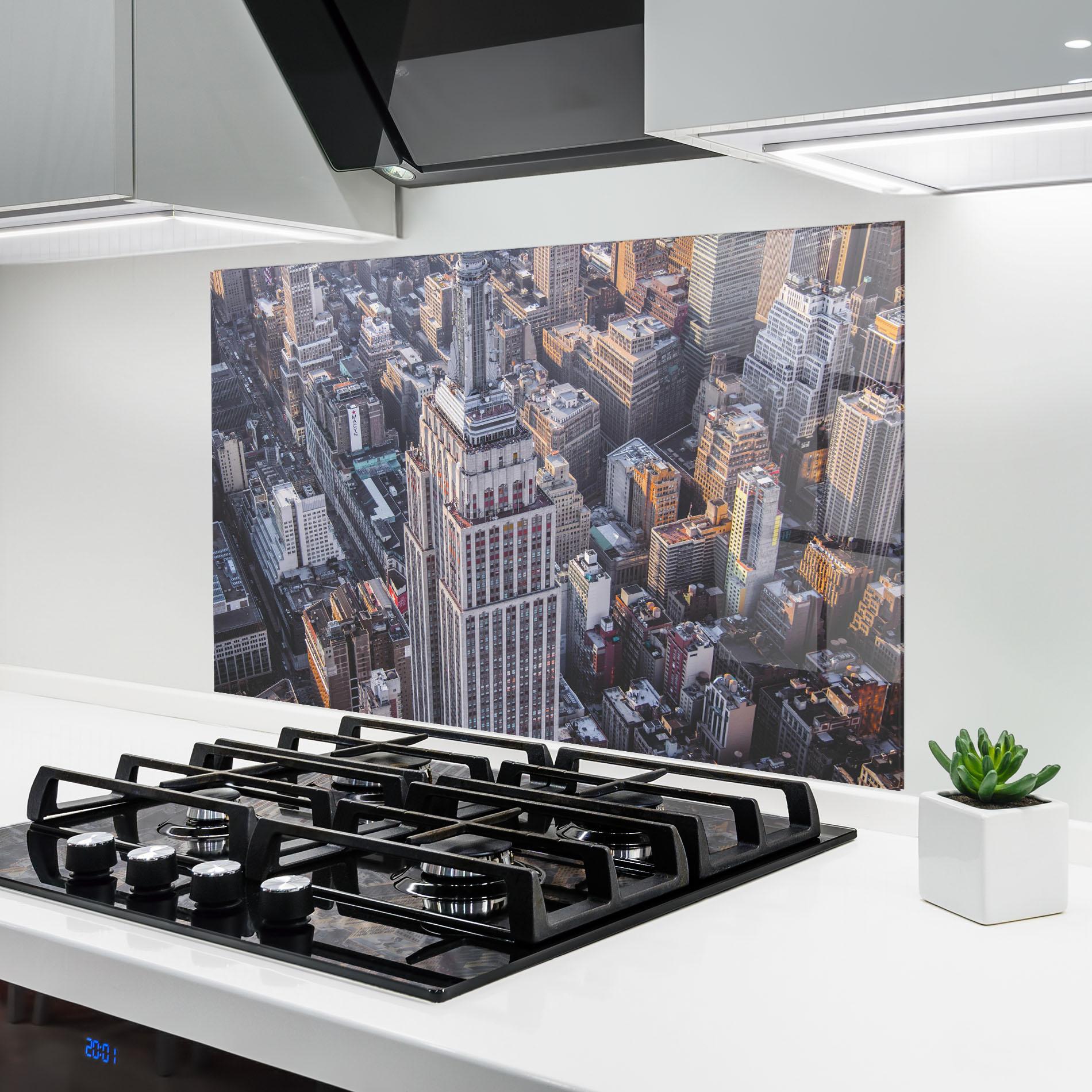 Konyhai üveg hátfal Big Grey Tower mockup 6