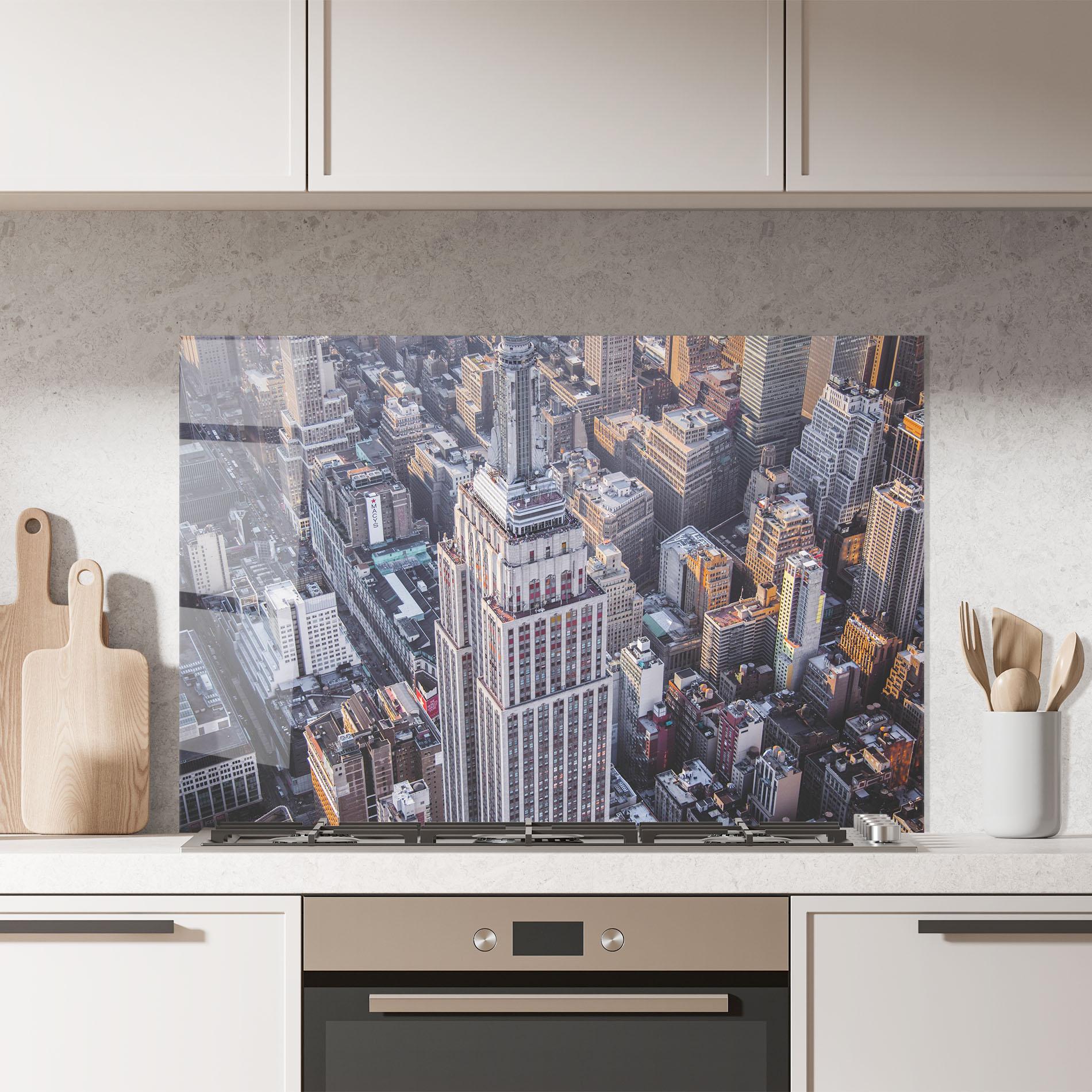 Konyhai üveg hátfal Big Grey Tower mockup 7