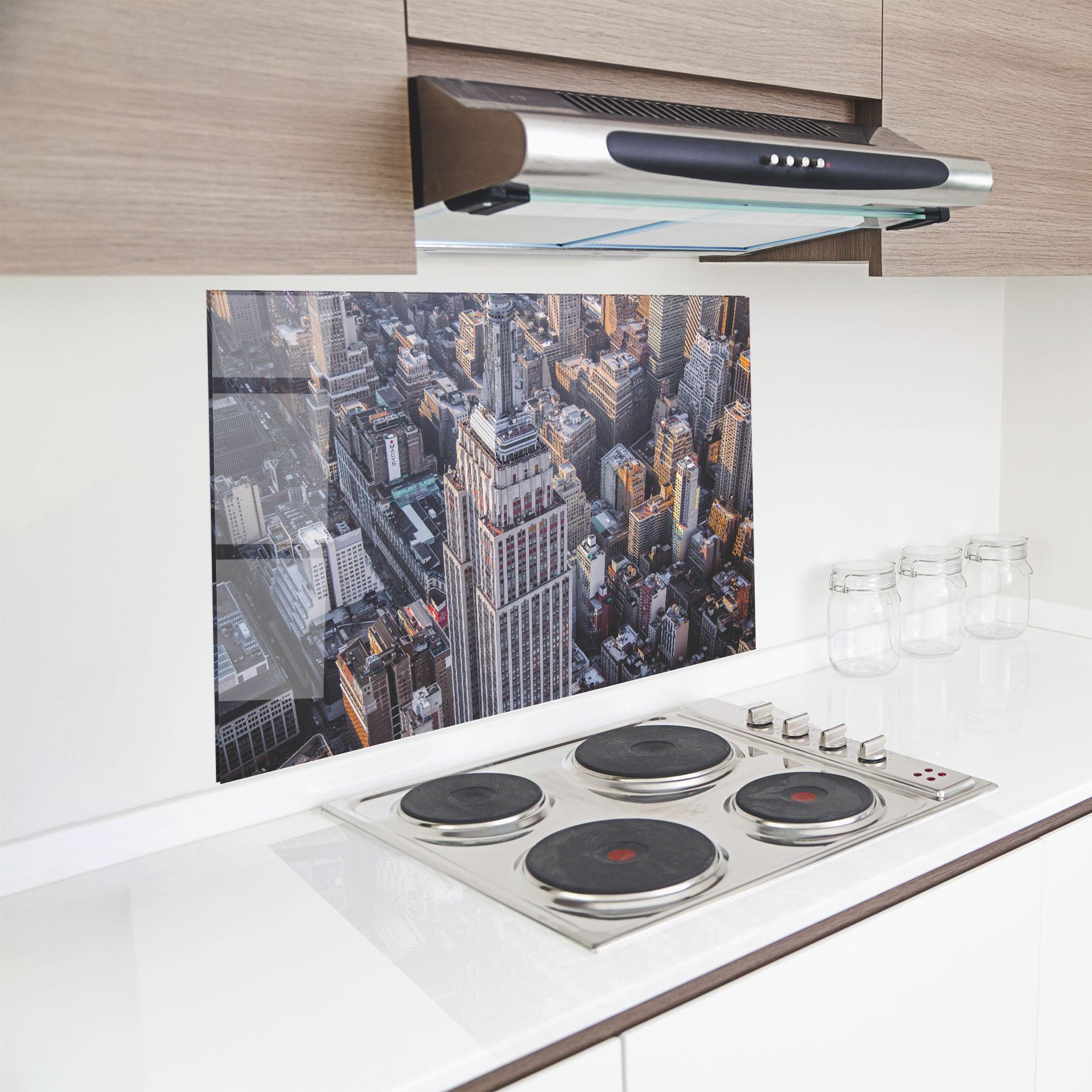 Konyhai üveg hátfal Big Grey Tower mockup 8