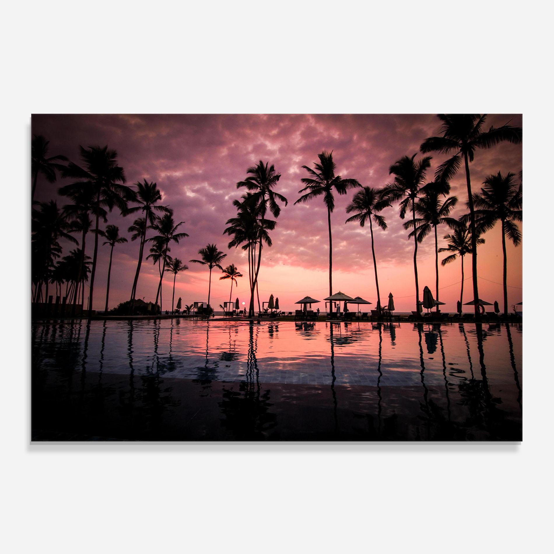 Konyhai üveg hátfal Purple Sunset mockup 0