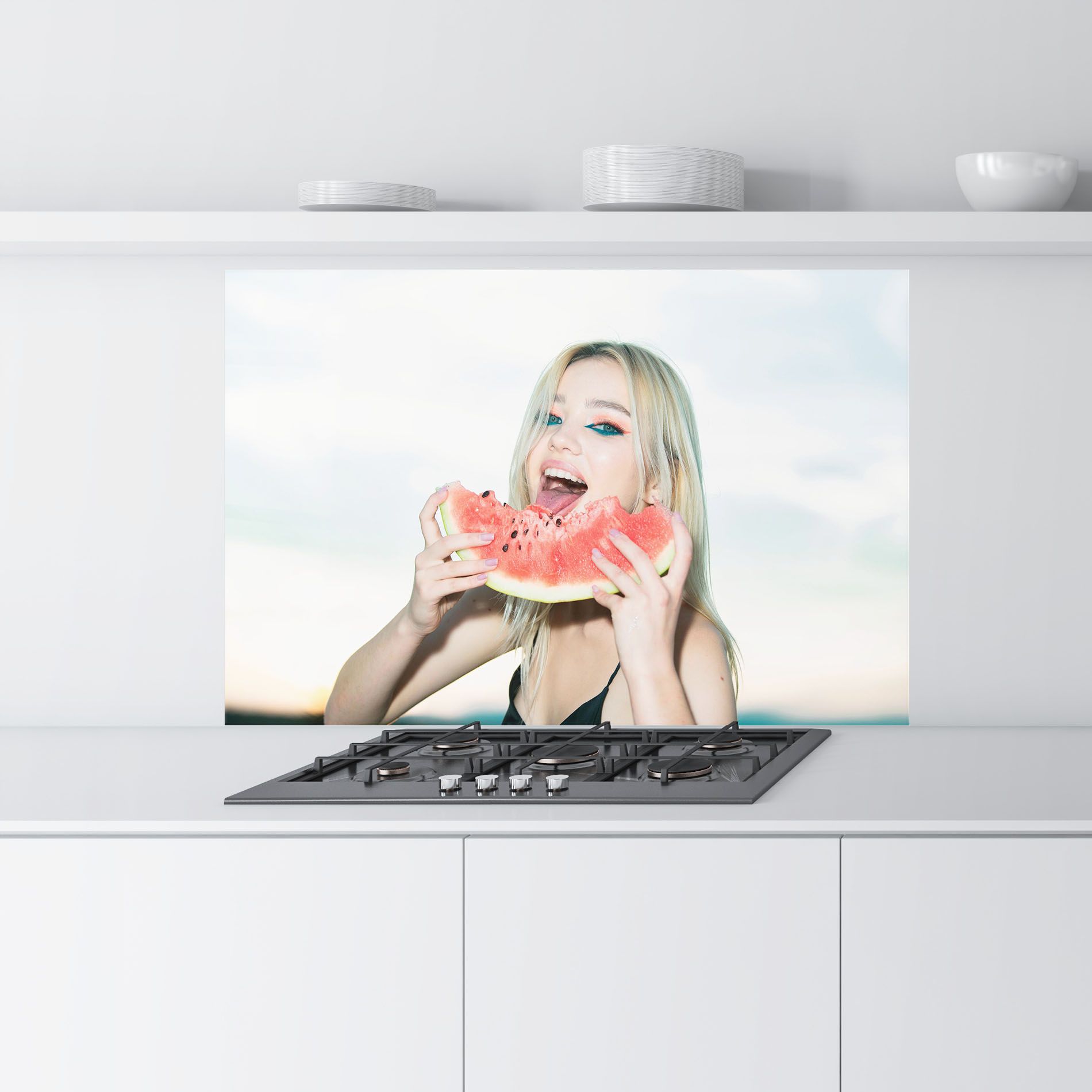 Eating Watermelon mockup 9