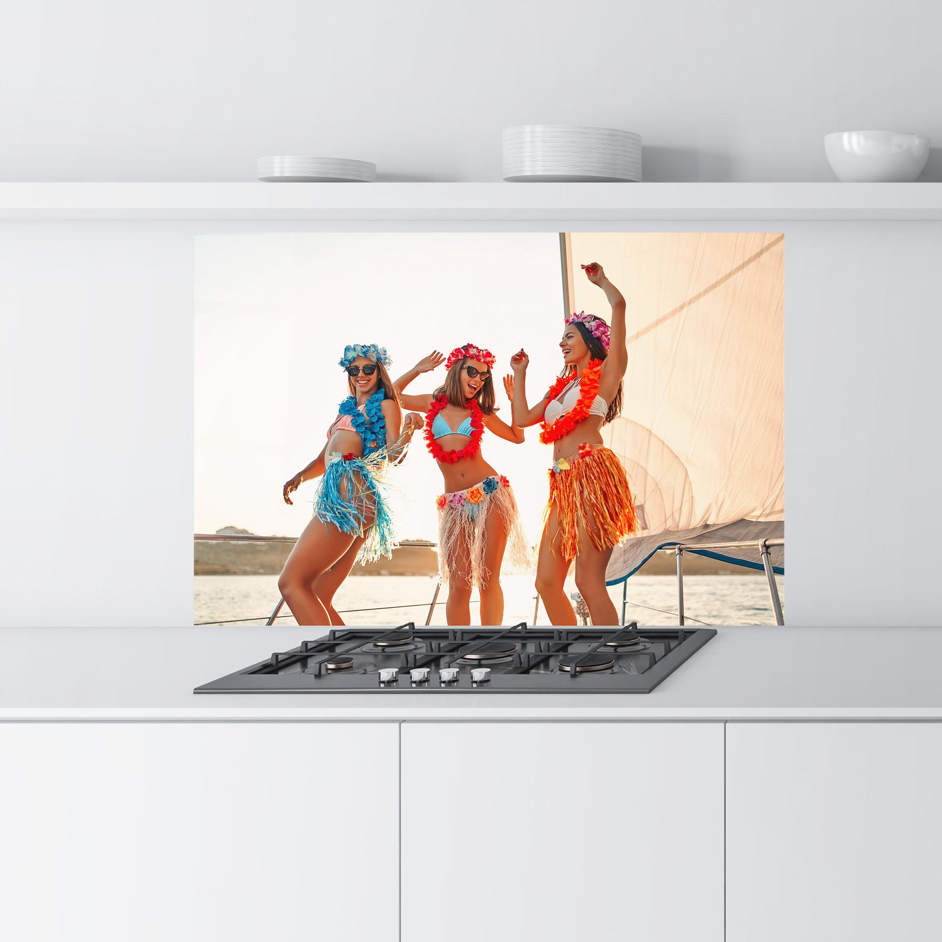 Konyhai üveg hátfal Summer Party mockup 9