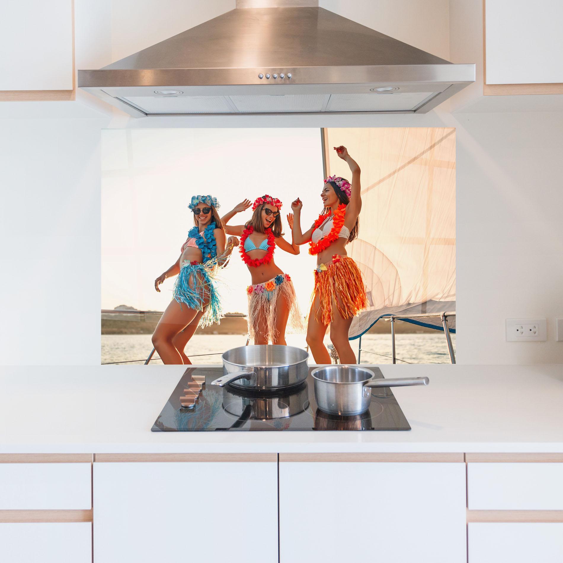 Konyhai üveg hátfal Summer Party mockup 5