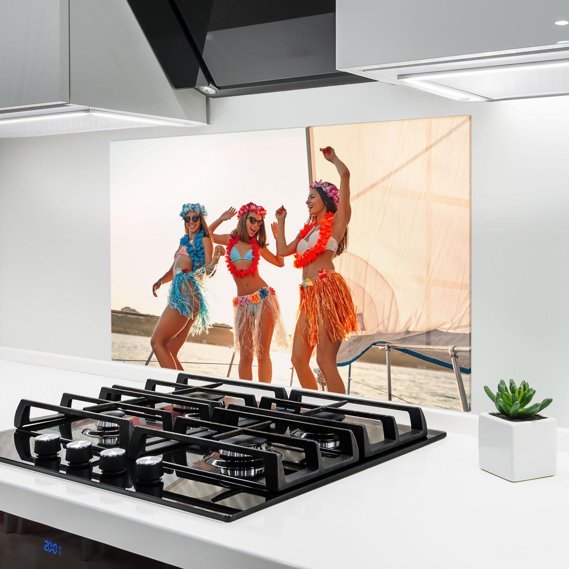 Konyhai üveg hátfal Summer Party mockup 6