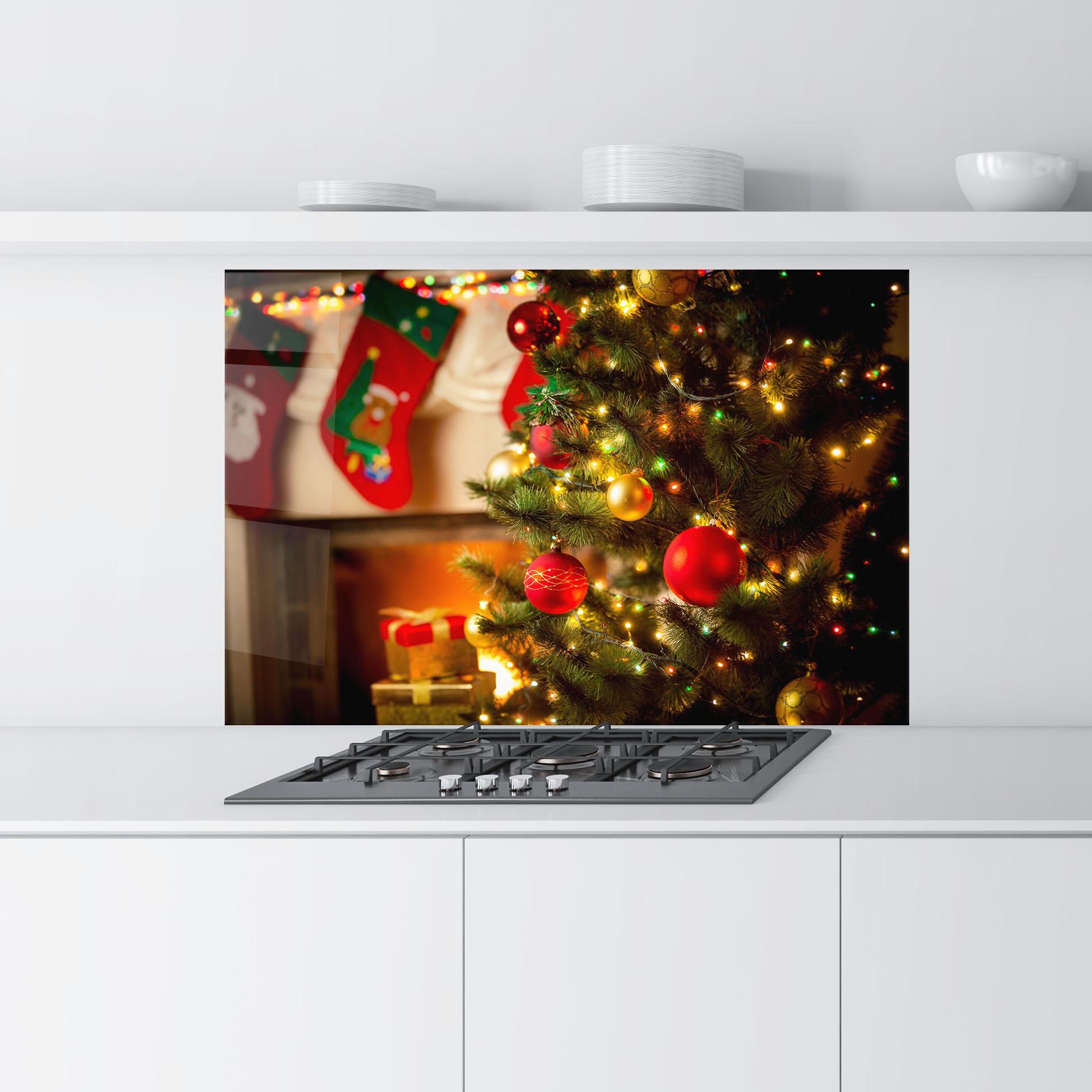 Konyhai üveg hátfal Beautiful Fireplace mockup 9