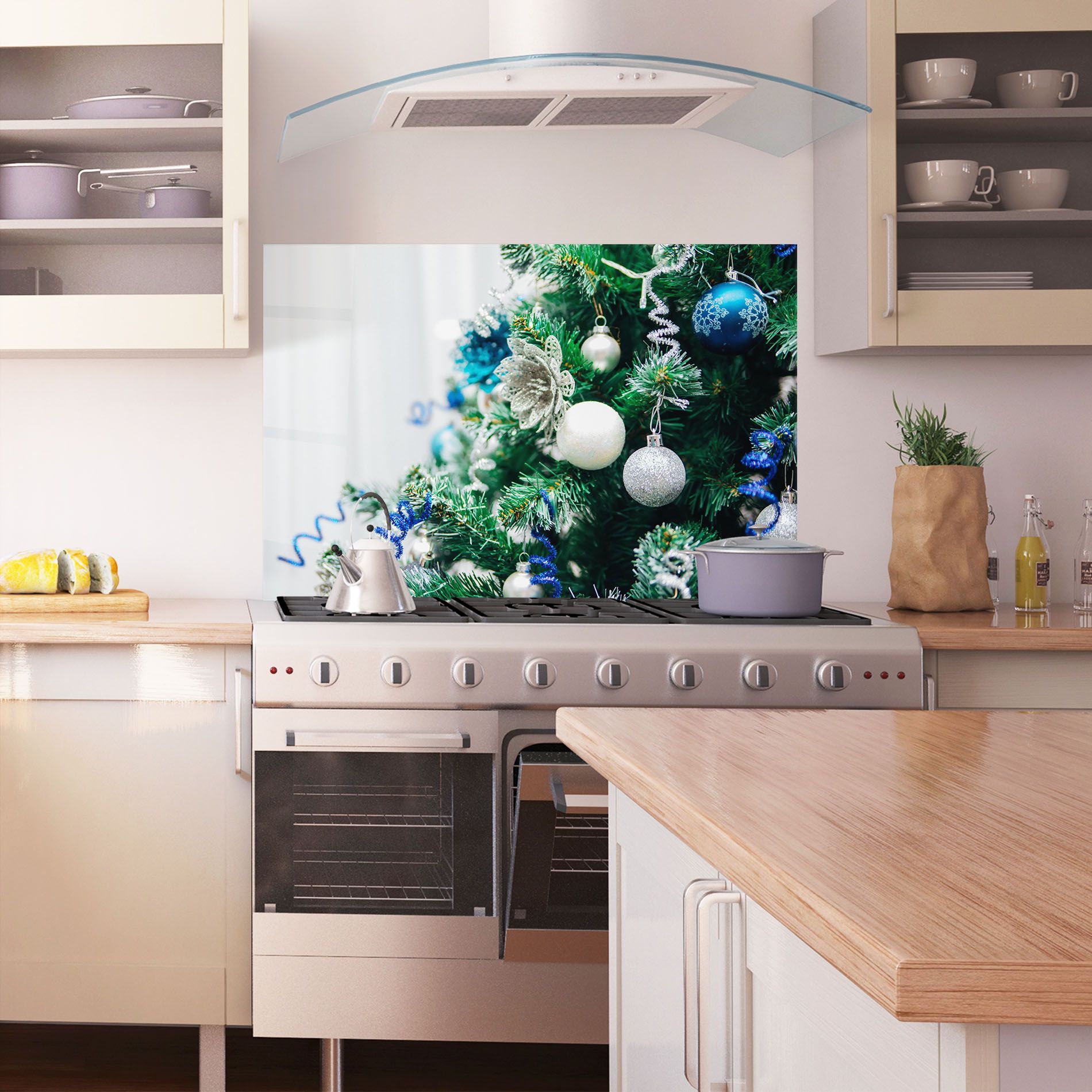 Blue Christmas Tree Decor mockup 1