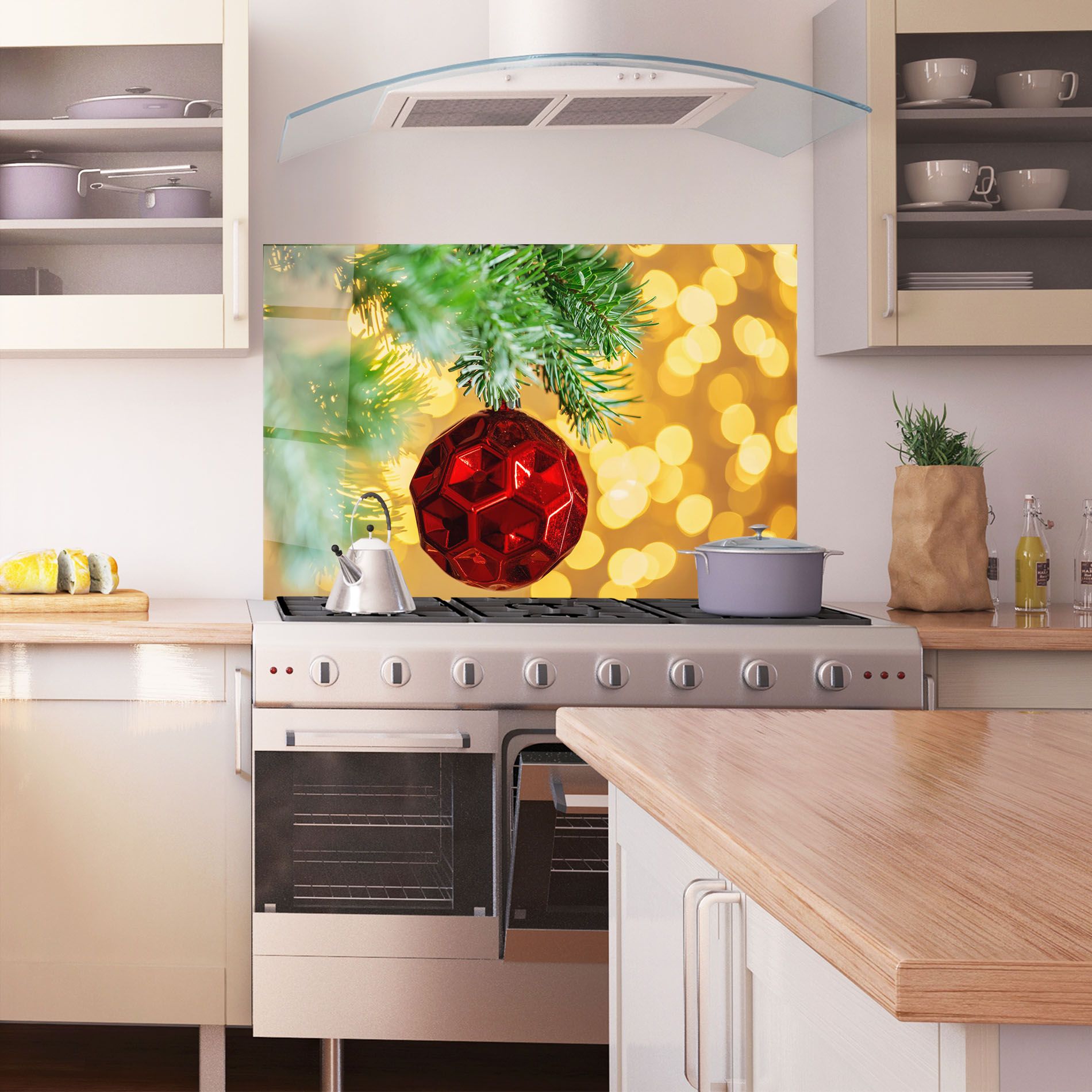 Red Christmas Ball mockup 1