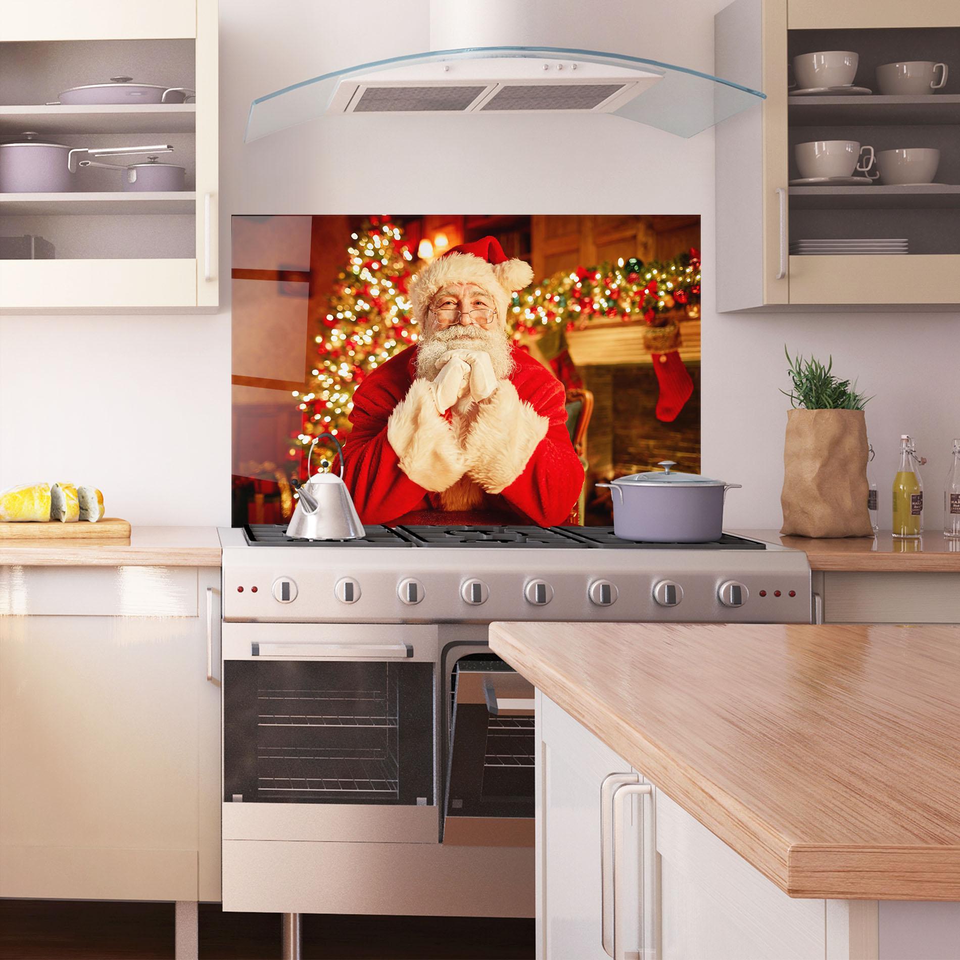 Konyhai üveg hátfal Traditional Santa mockup 1