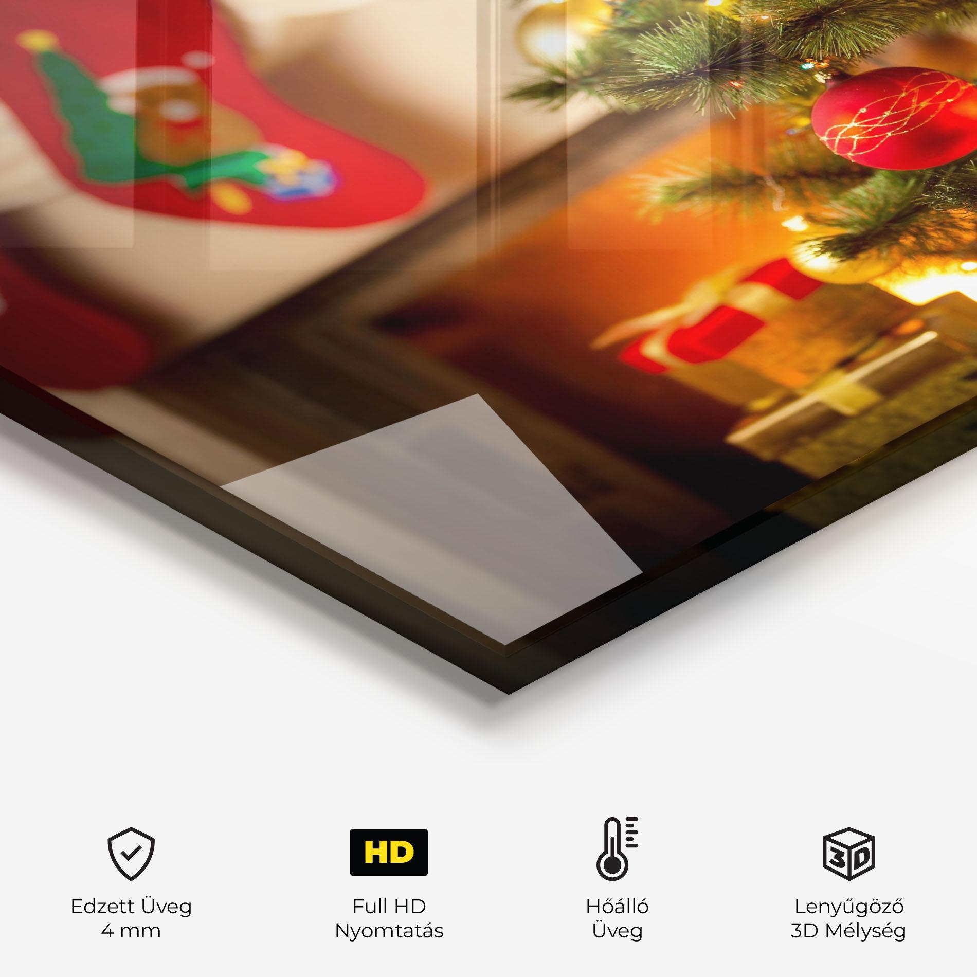 Konyhai üveg hátfal Beautiful Fireplace mockup 2