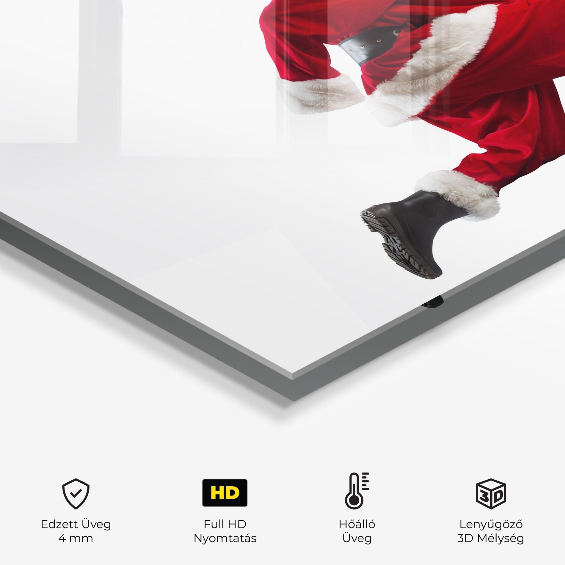 Konyhai üveg hátfal Fast Delivery Santa mockup 2