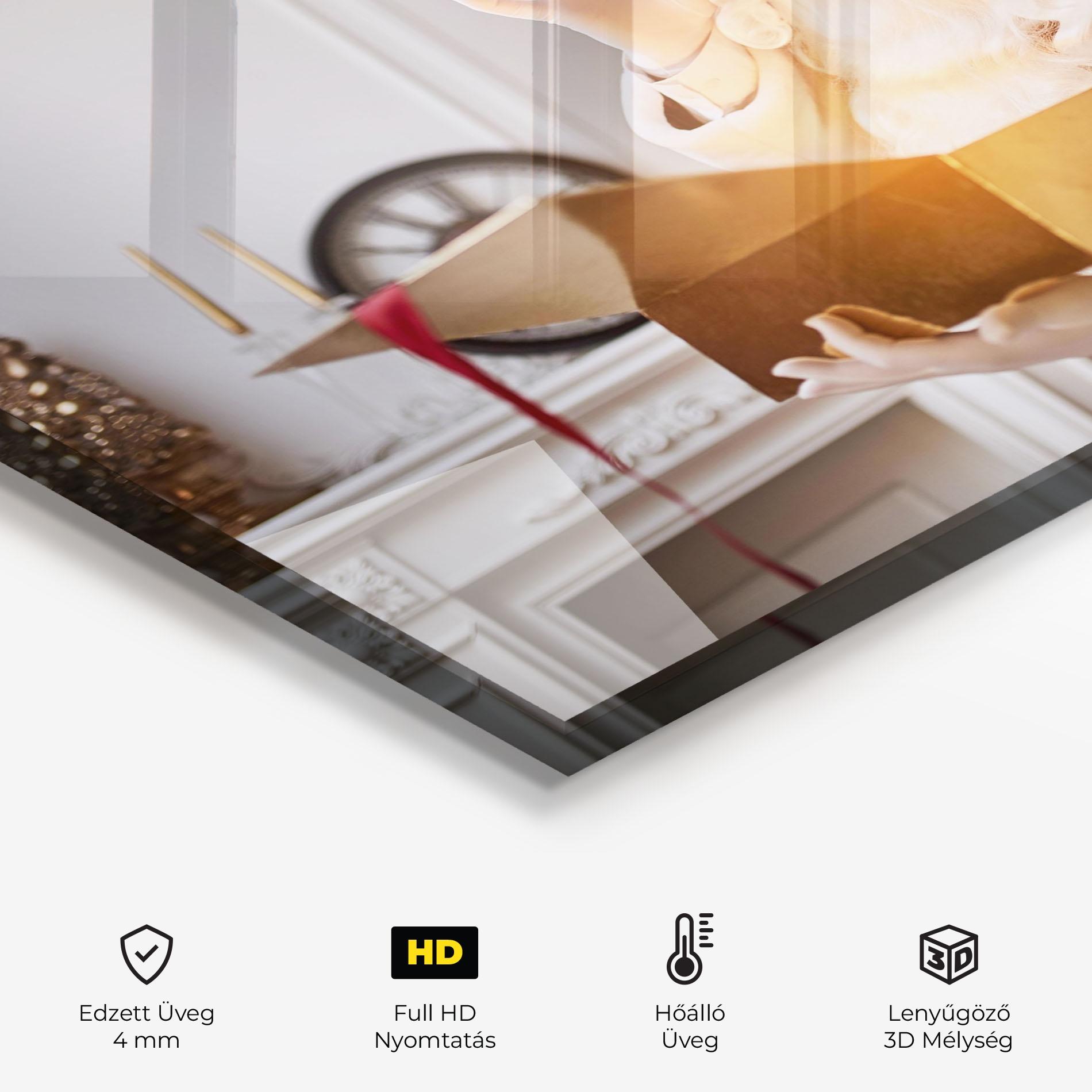 Konyhai üveg hátfal Magical Glowing Gift mockup 2