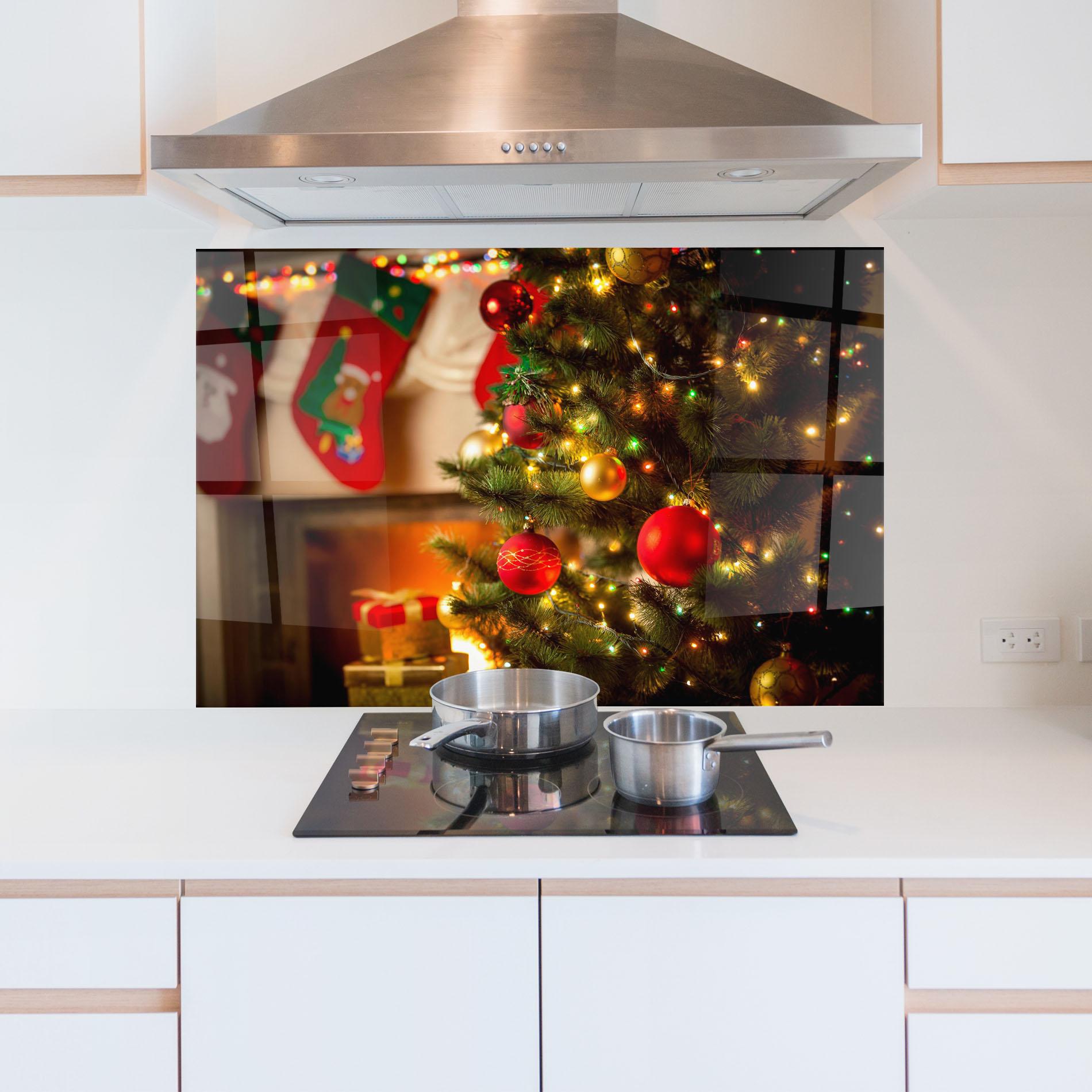 Konyhai üveg hátfal Beautiful Fireplace mockup 5