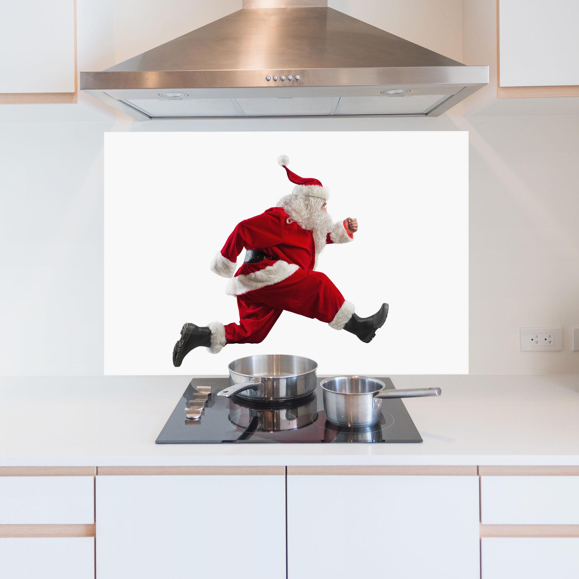 Konyhai üveg hátfal Fast Delivery Santa mockup 5