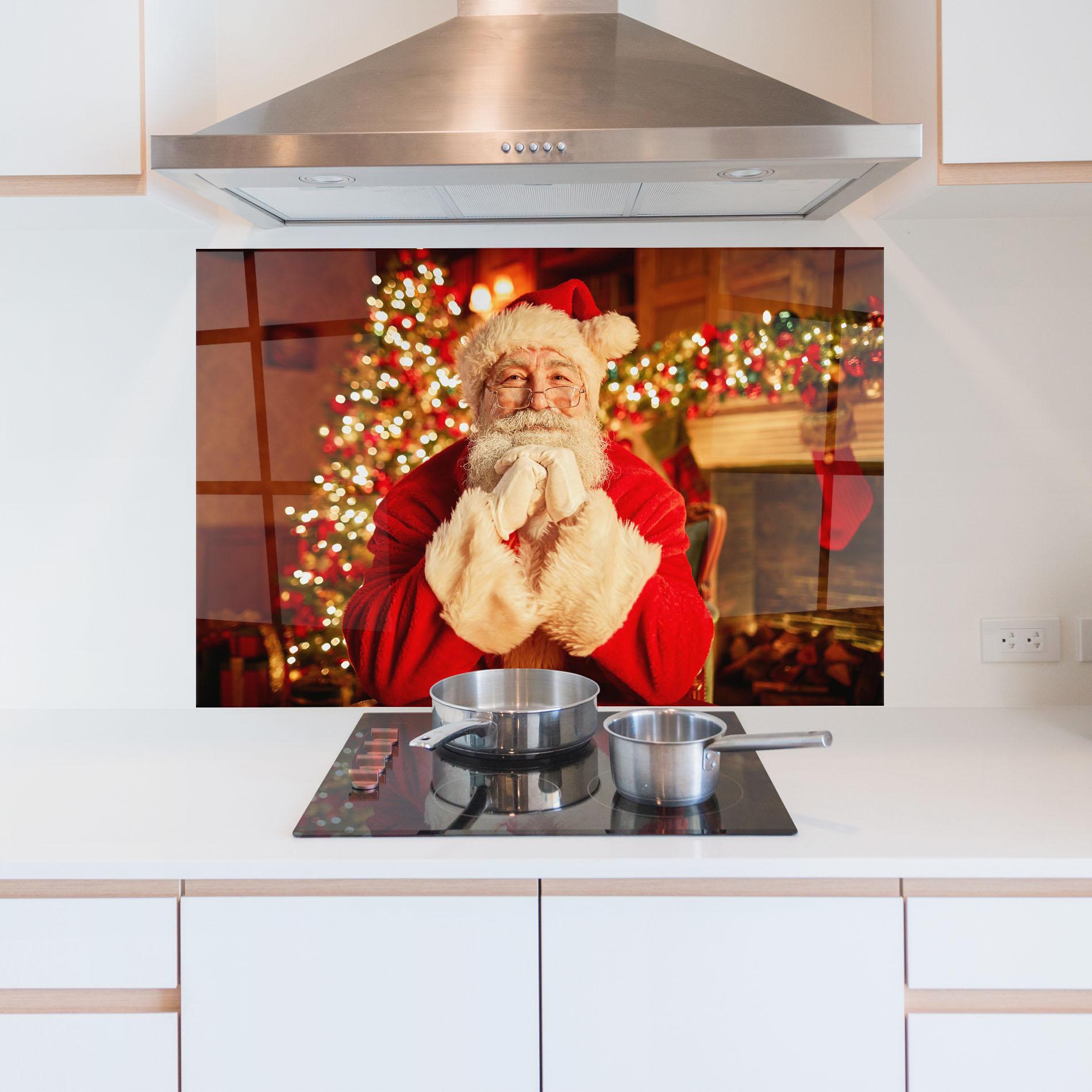 Konyhai üveg hátfal Traditional Santa mockup 5