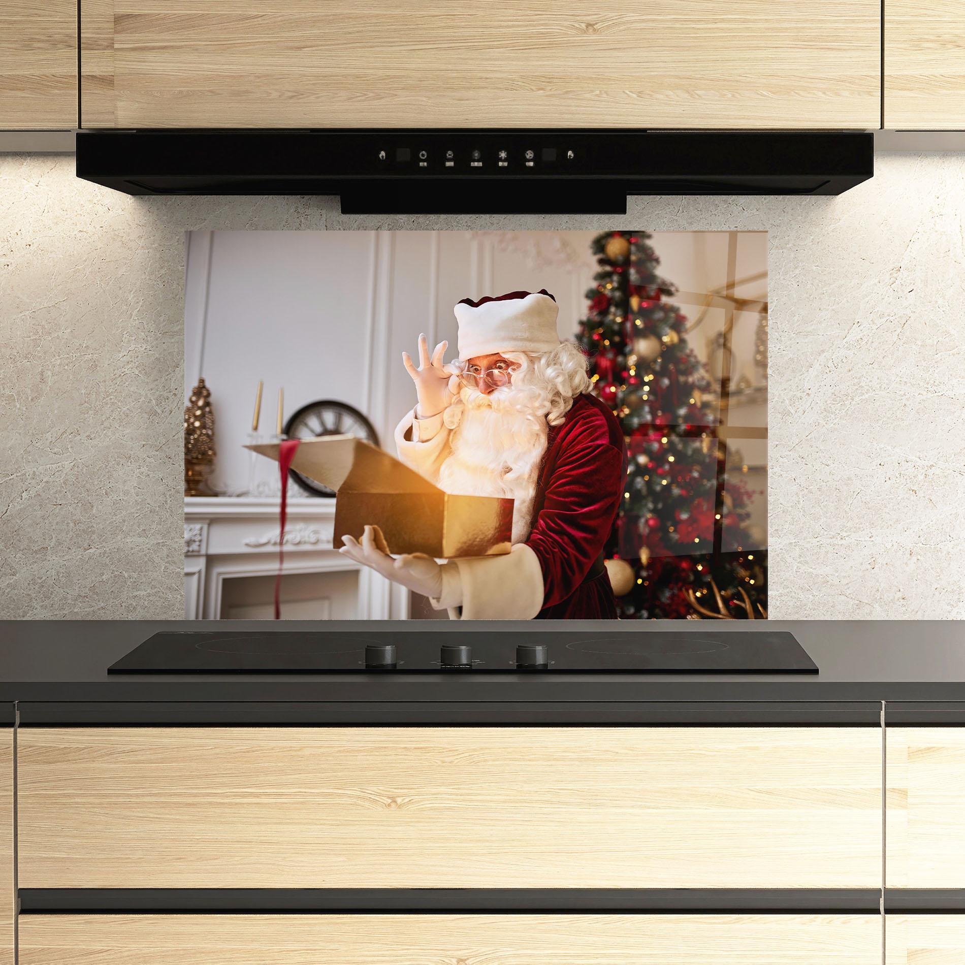 Konyhai üveg hátfal Magical Glowing Gift mockup 3