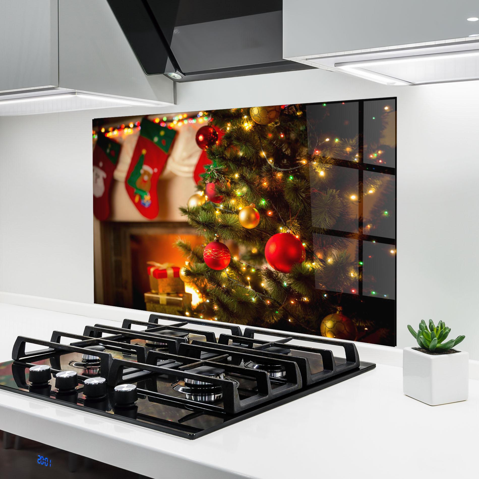 Konyhai üveg hátfal Beautiful Fireplace mockup 6