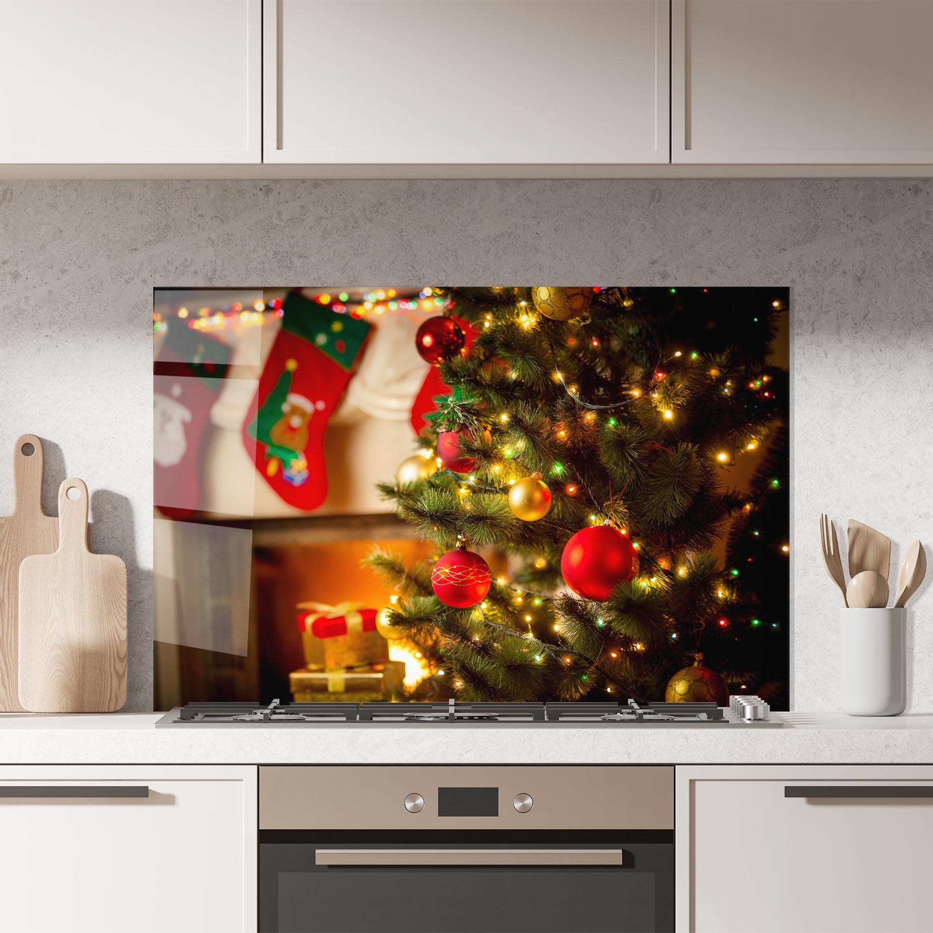 Konyhai üveg hátfal Beautiful Fireplace mockup 7