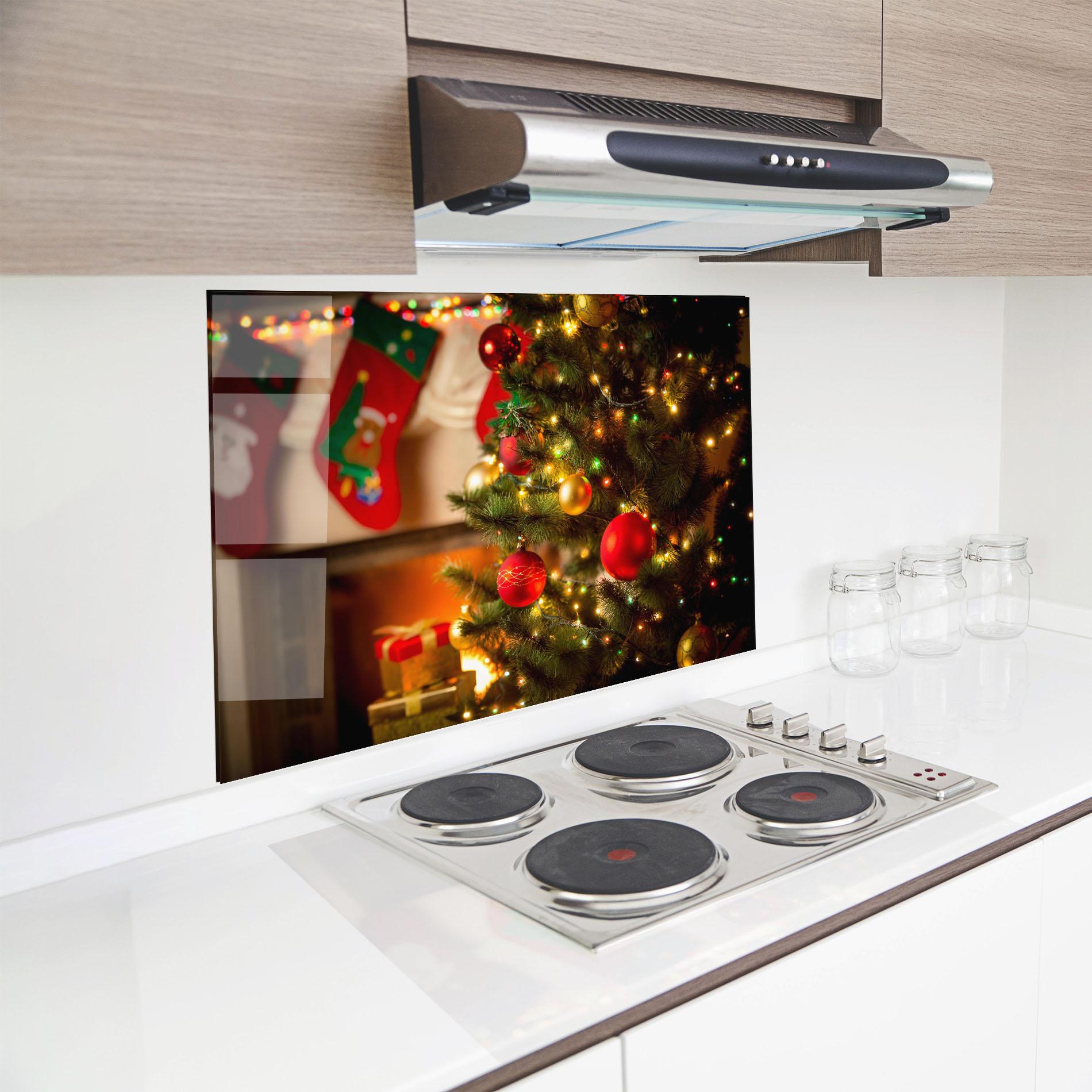 Konyhai üveg hátfal Beautiful Fireplace mockup 8