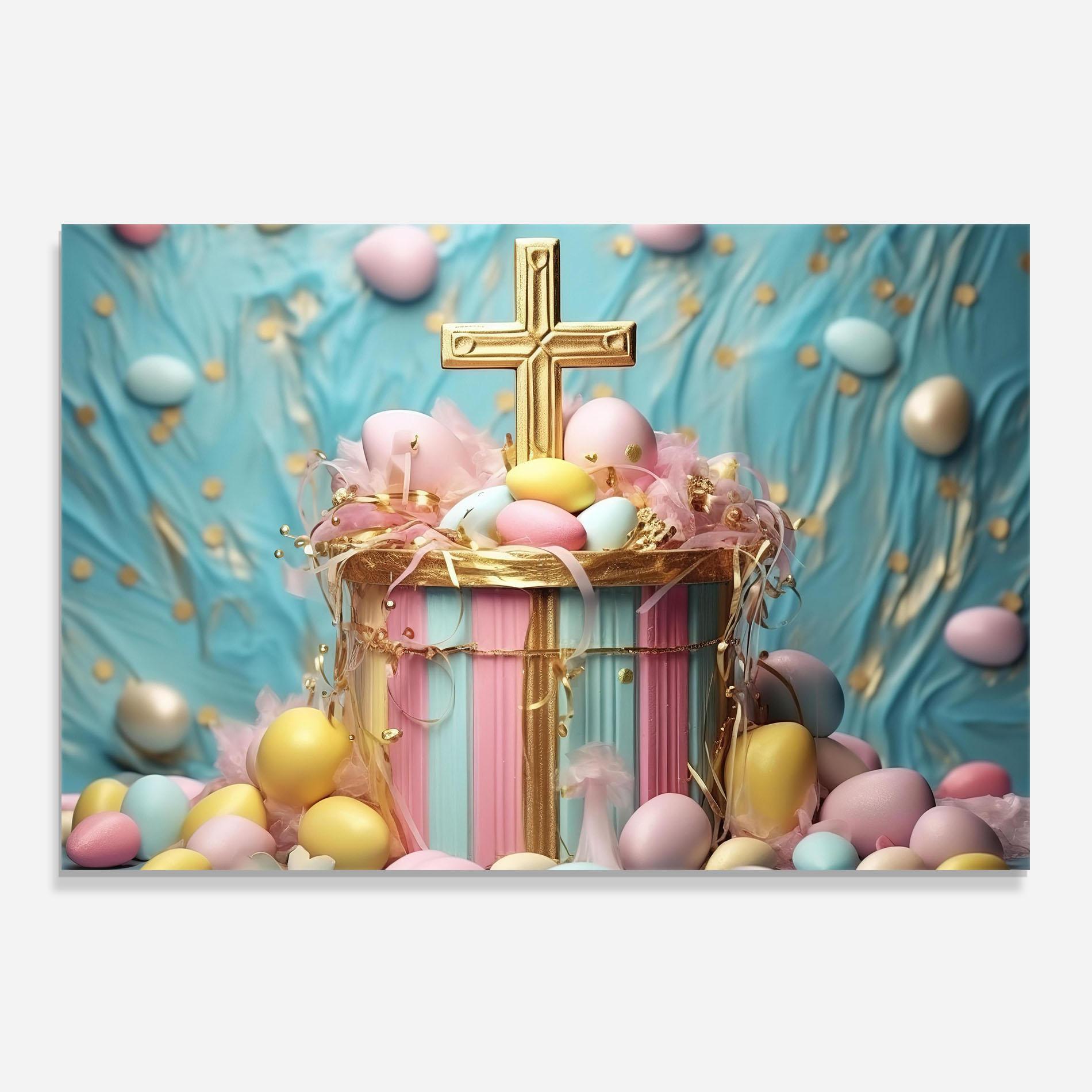 Konyhai üveg hátfal Easter Egg Decor mockup 0