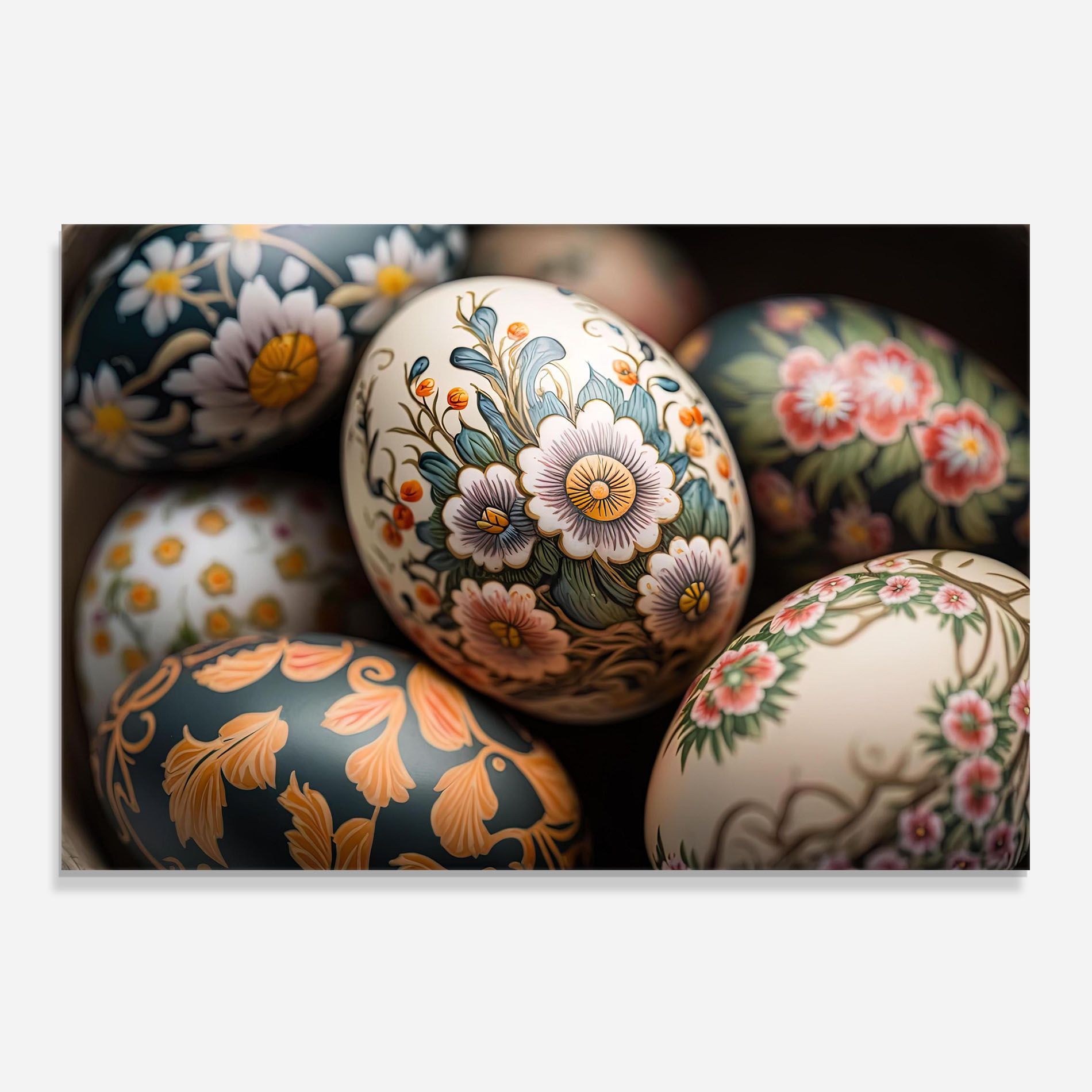 Floral Painted Eggs mockup 0