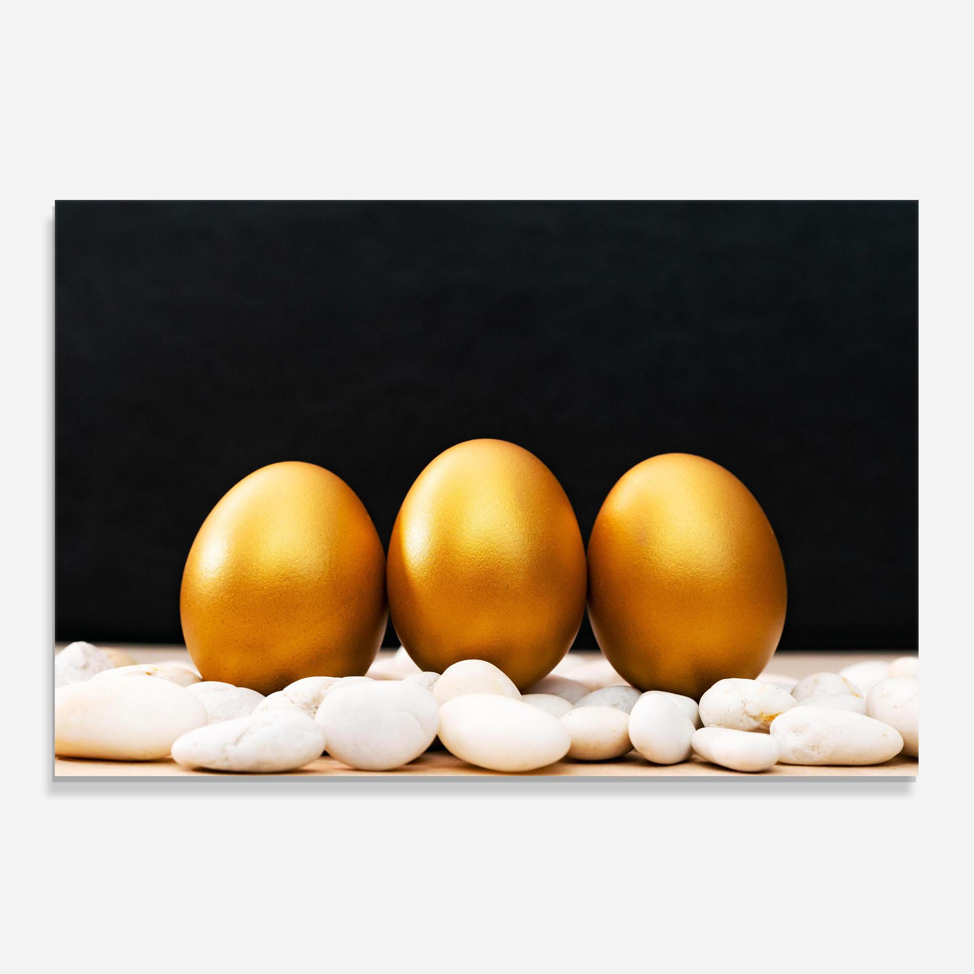 Konyhai üveg hátfal Golden Easter Egg mockup 0