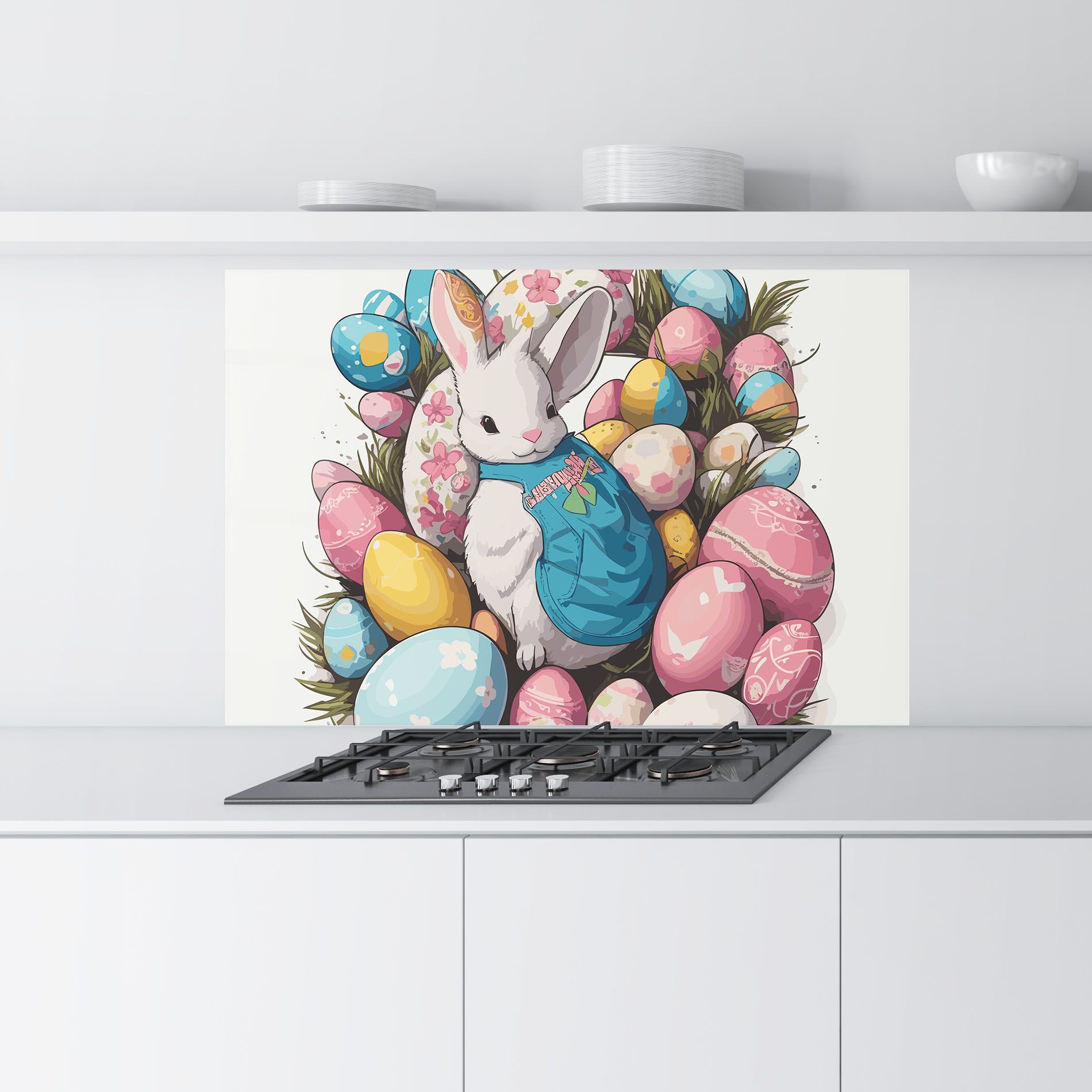 Blue Dressed Bunny mockup 9