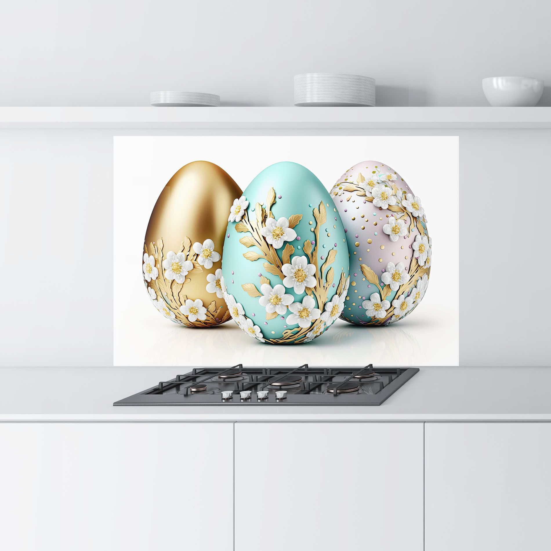 Gold Blue Easter Eggs mockup 9