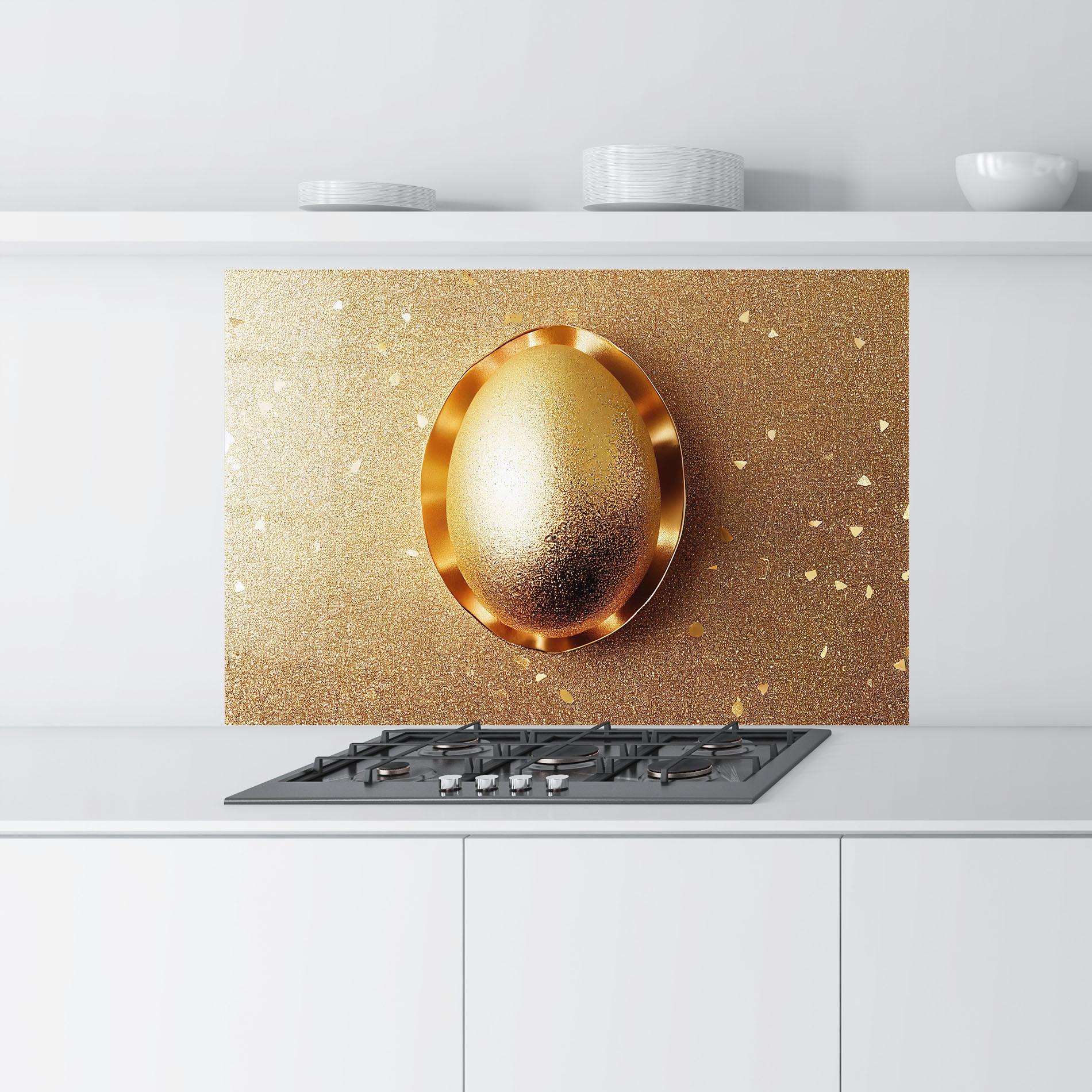 Konyhai üveg hátfal Golden Egg Chocolate mockup 9